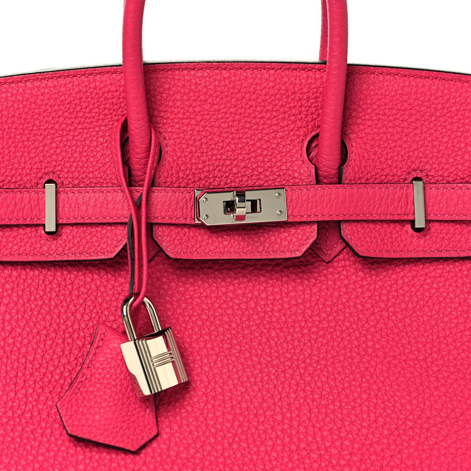 HERMES BIRKIN 25 ROSE MEXICO TOGO SILVER HARDWARE