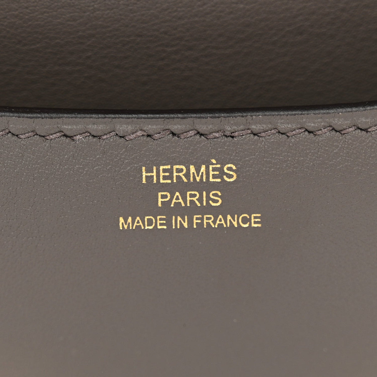 Hermès Mini Constance 18 Gris Etain Swift Gold Hardware