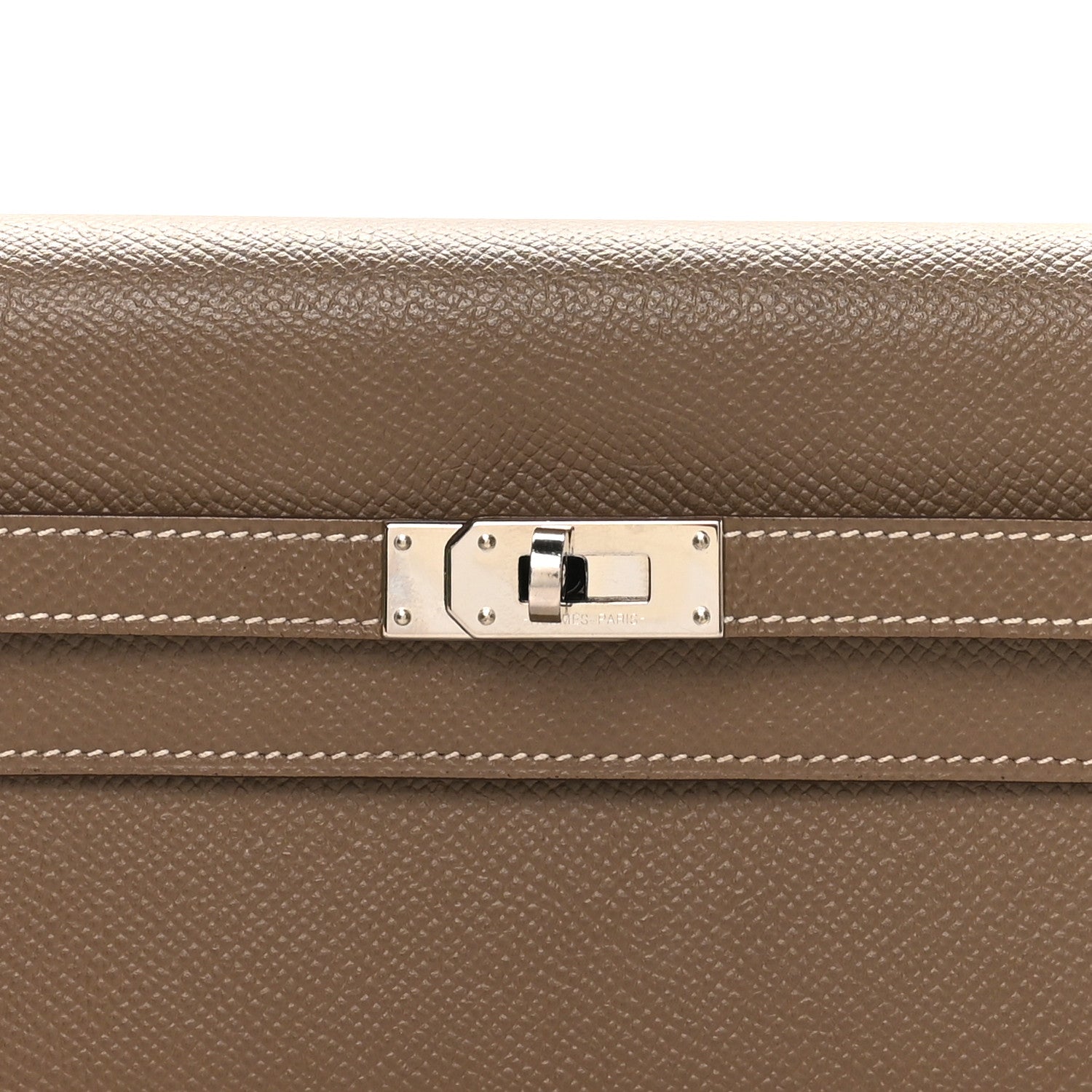 エルメス ケリートゥーゴー 長財布 Etoupe エプソン シルバー金具 HERMES KELLY TO GO WALLET ETOUPE EPSOM SILVER HARDWARE