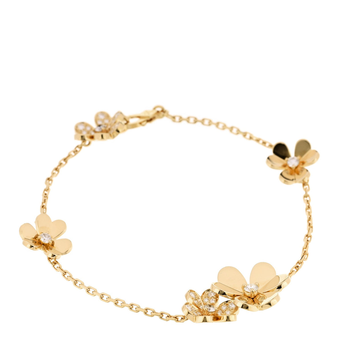 Van Cleef & Arpels Frivole bracelet, diamonds, 18K yellow gold