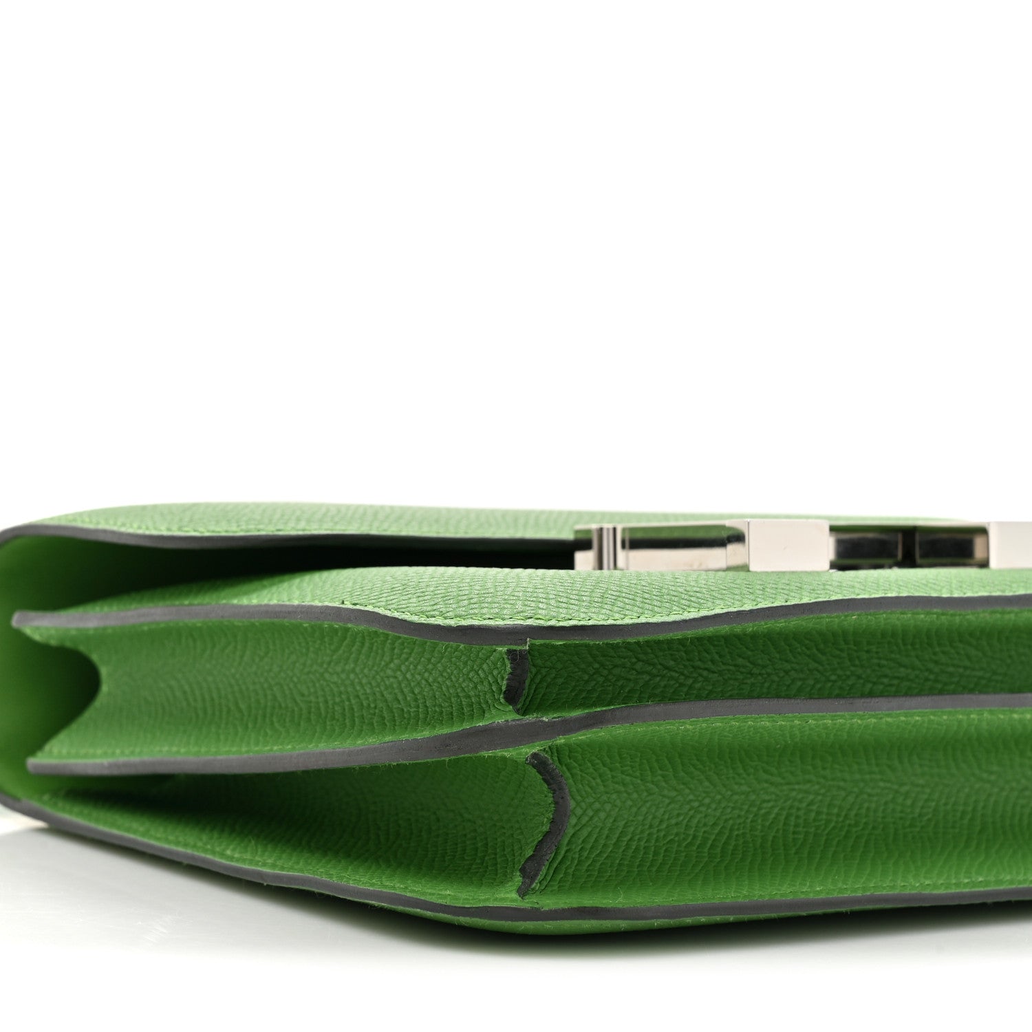 HERMES MINI CONSTANCE 18 VERT YUCCA EPSOM SILVER HARDWARE