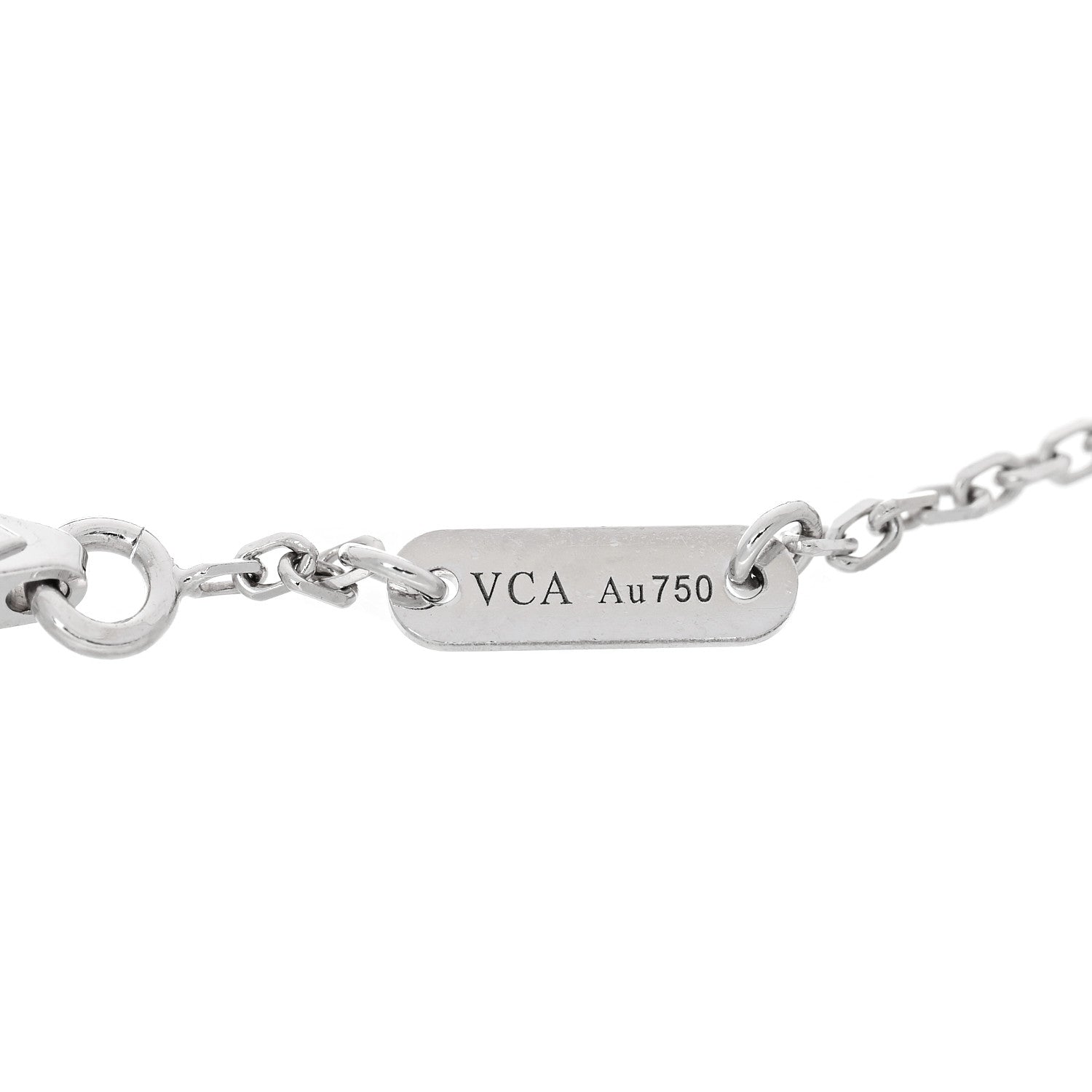Van Cleef & Arpels 18K White Gold Diamond Sweet Alhambra Bracelet