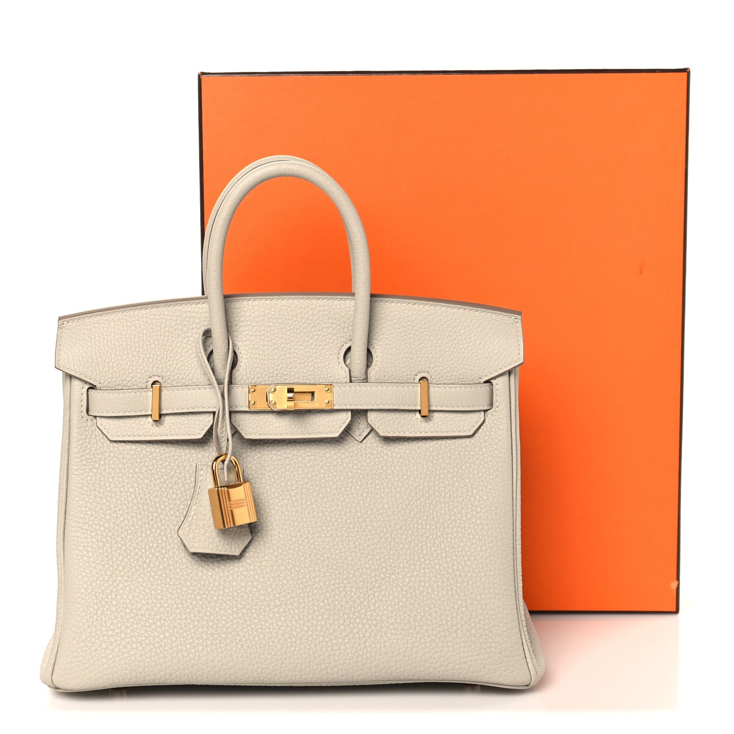 HERMES BIRKIN 25 BETON TOGO GOLD HARDWARE