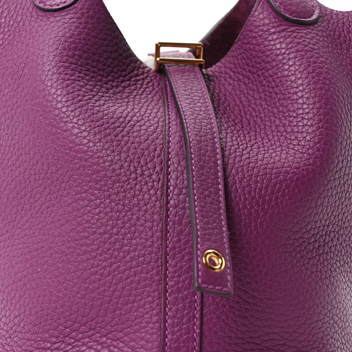 HERMES PICOTIN LOCK PM 18 ULTRAVIOLET TAURILLON CLEMENCE GOLD HARDWARE
