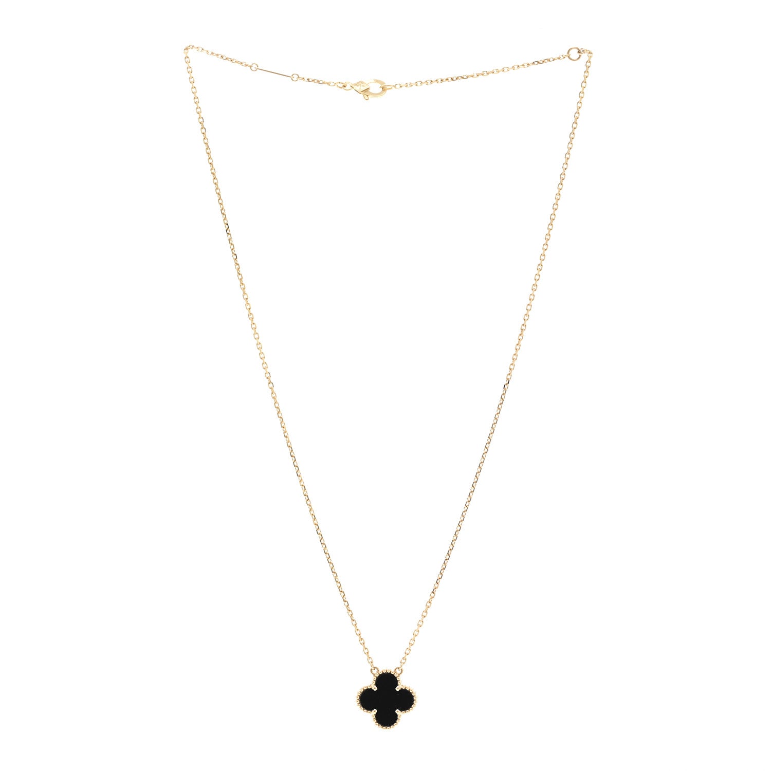 ヴァンクリーフ&アーペル ヴィンテージアルハンブラ ペンダントネックレス ブラックオニキス 18K イエローゴールド VAN CLEEF & ARPELS VINTAGE ALHAMBRA PENDANT NECKLACE BLACK ONYX 18K YELLOW GOLD