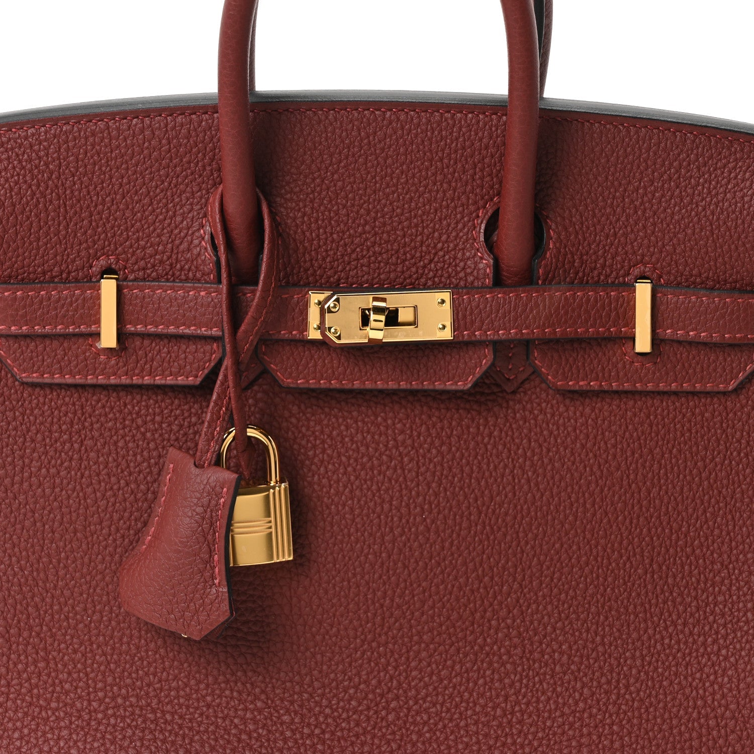 HERMES BIRKIN 25 ROUGE H TOGO GOLD HARDWARE