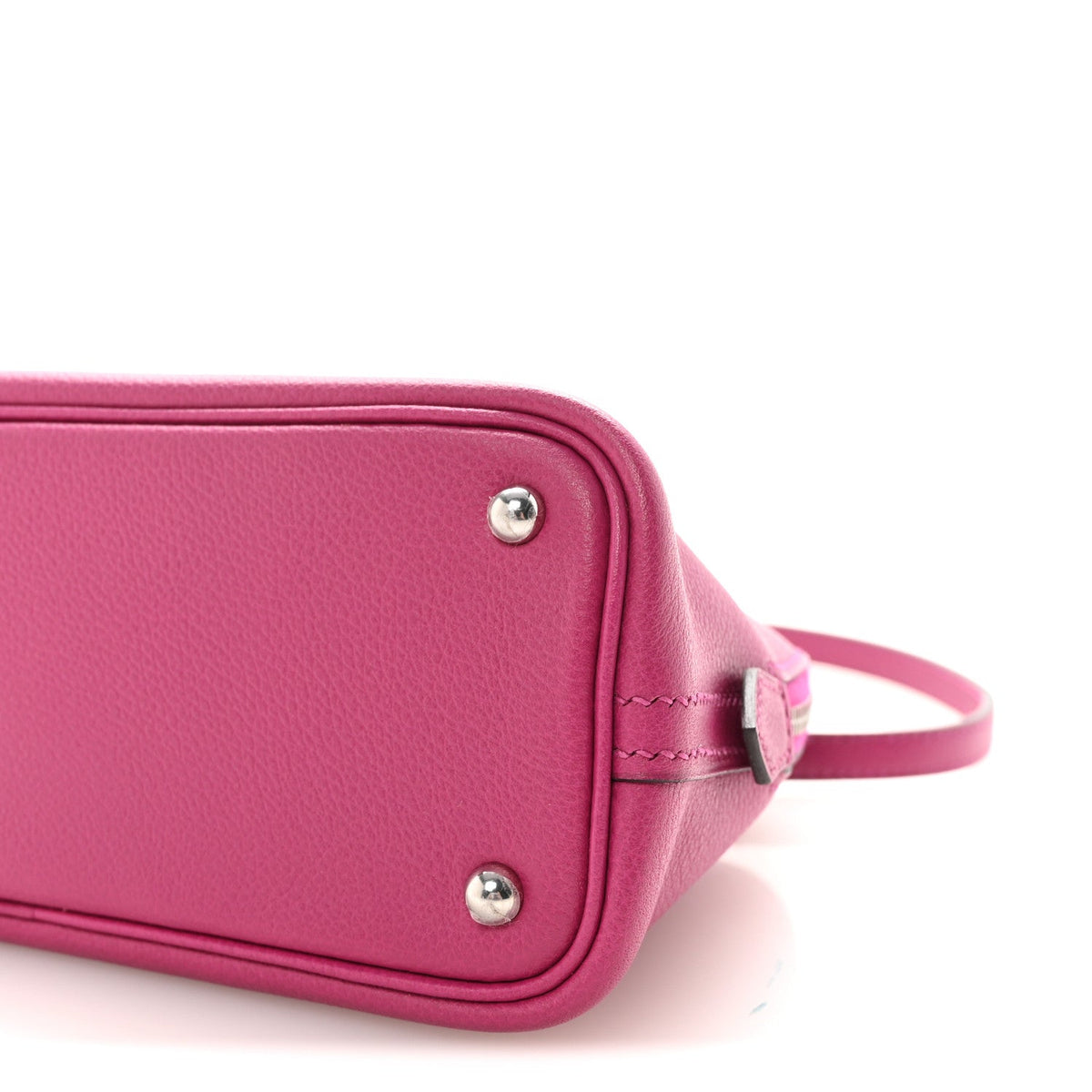 Hermès Mini Bolide 1923 Rose Pourpre Evercolor Silver Hardware