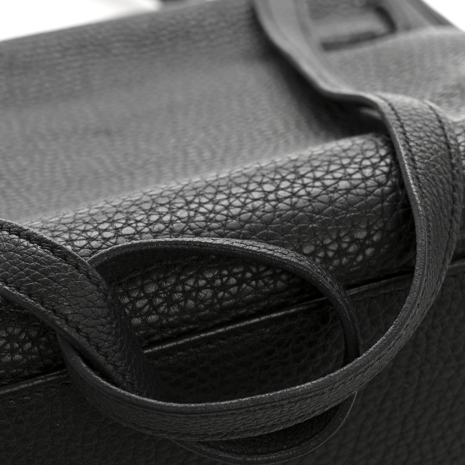 HERMES KELLY 32 RETOURNE BLACK TOGO SILVER HARDWARE