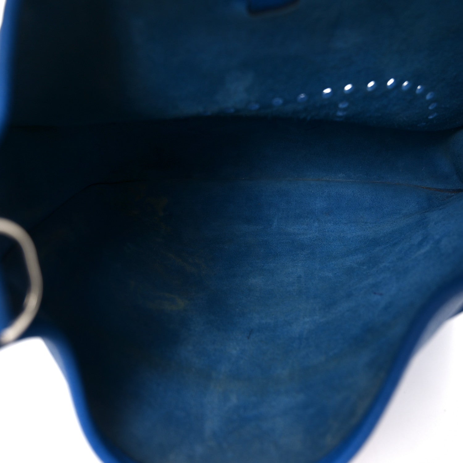HERMES EVELYNE PM BLEU ZELLIGE TAURILLON CLEMENCE SILVER HARDWARE