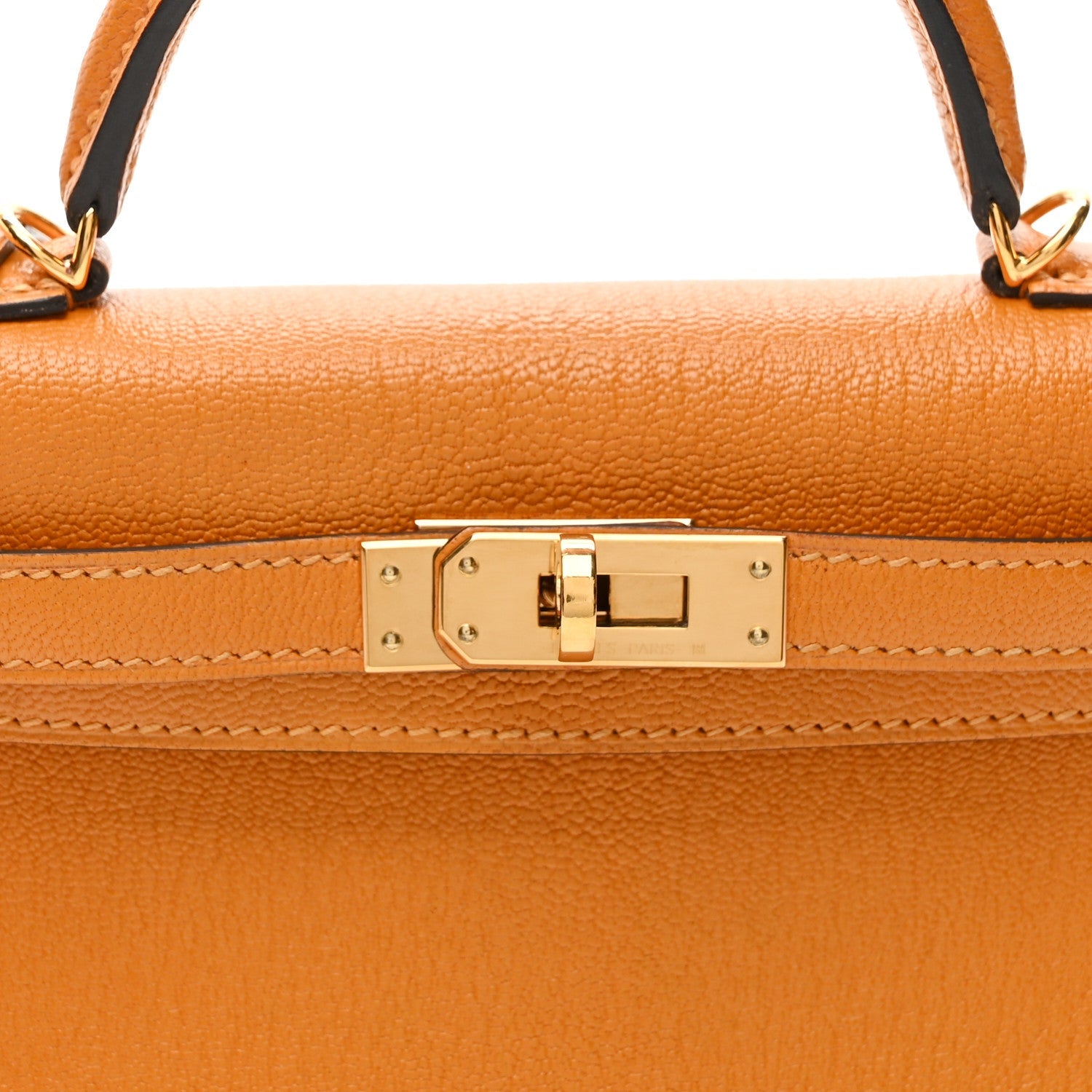 エルメス ミニケリー 20 外縫い Jaune D'or シェーブル シャムキラ ゴールド金具 HERMES MINI KELLY 20 SELLIER JAUNE D'OR CHEVRE CHAMKILA GOLD HARDWARE