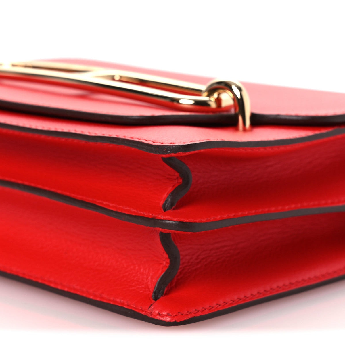 エルメス ミニルリ Rouge De Coeur エバーカラー ゴールド金具 HERMES ROULIS ROUGE DE COEUR EVERCOLOR GOLD HARDWARE