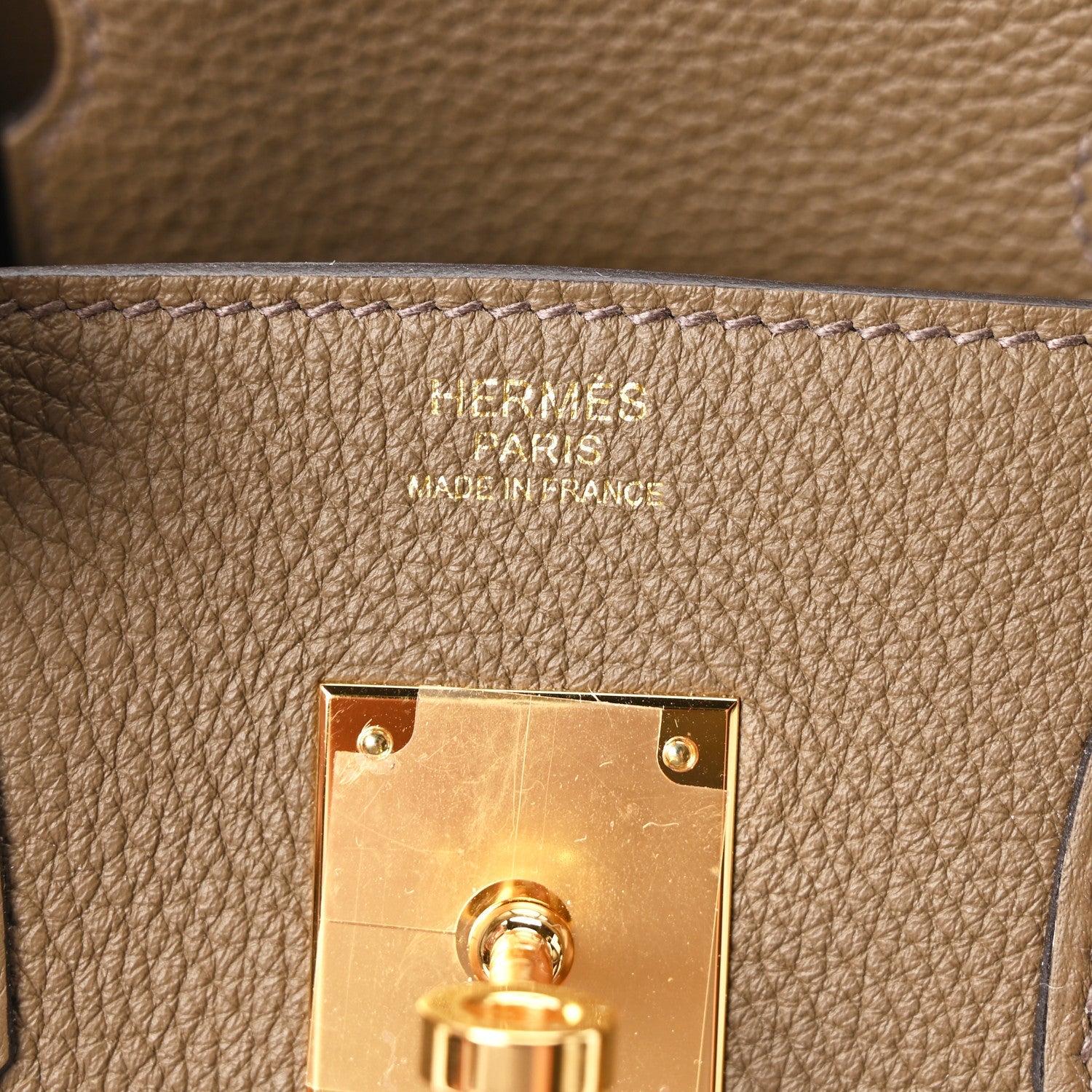 HERMES BIRKIN 30 TOUNDRA TOGO GOLD HARDWARE