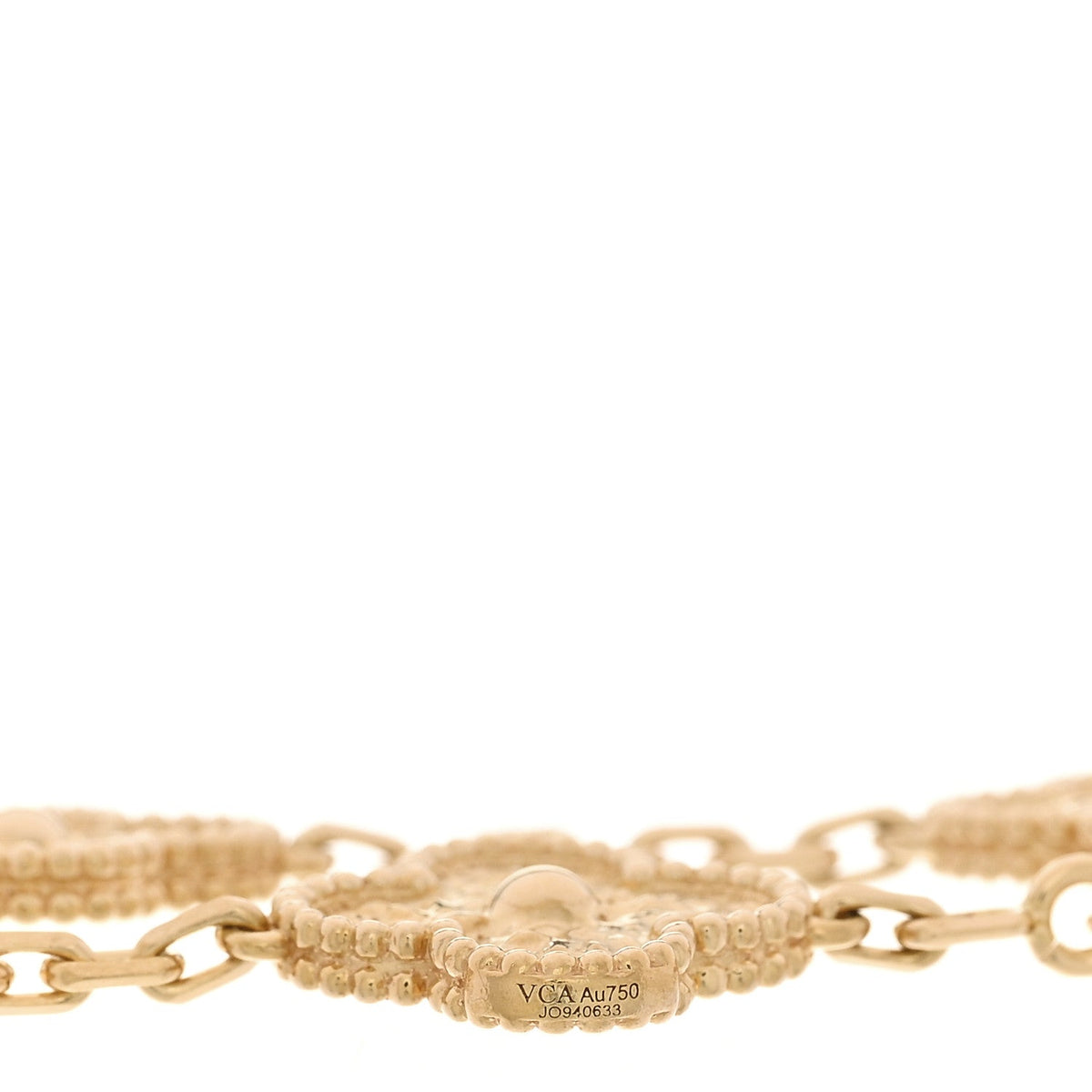 Van Cleef & Arpels Vintage Alhambra 5 Motifs Bracelet 18K Yellow Gold