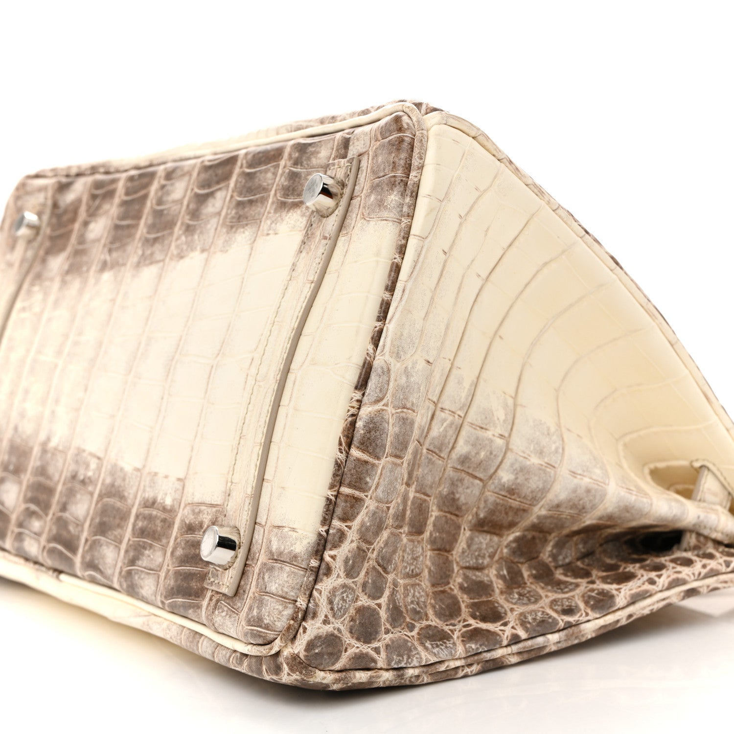 HERMES HIMALAYA BIRKIN 30 BLANC MATTE NILOTICUS CROCODILE SILVER HARDWARE