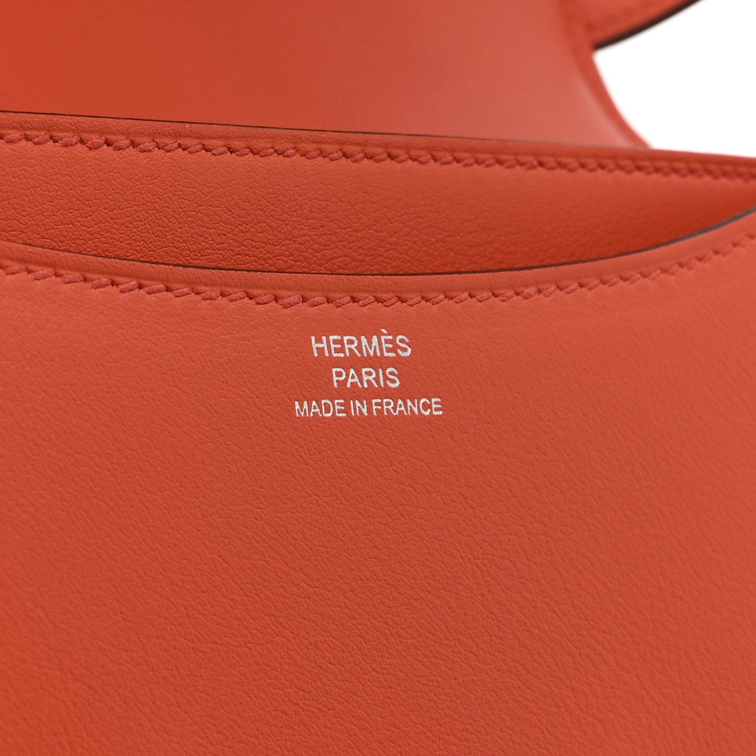 HERMES MINI CONSTANCE 18 CAPUCINE SWIFT SILVER HARDWARE