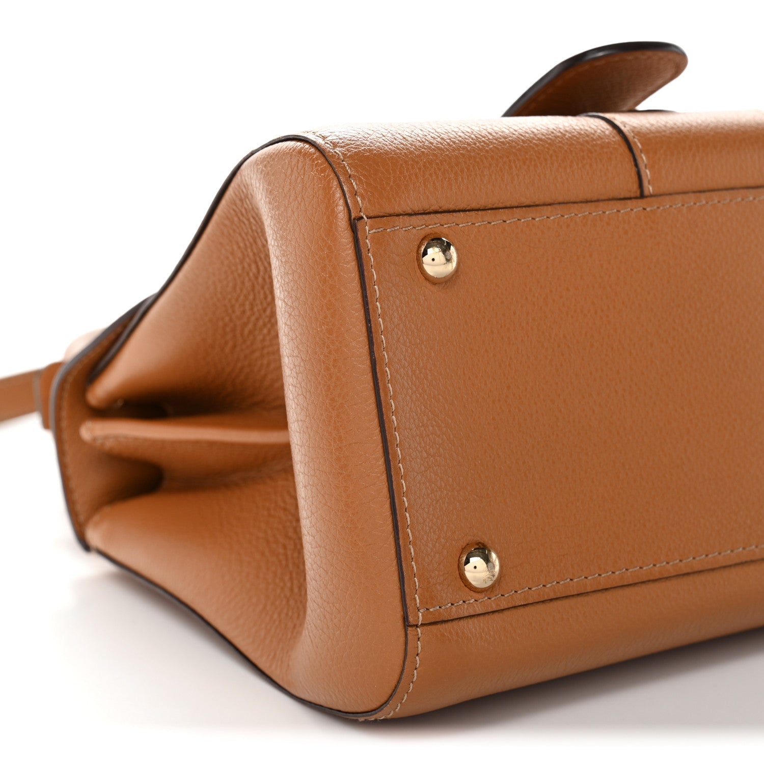 DELVAUX BRILLANT MINI SHOULDER BAG NATURAL GRAINED CALFSKIN GOLD HARDWARE