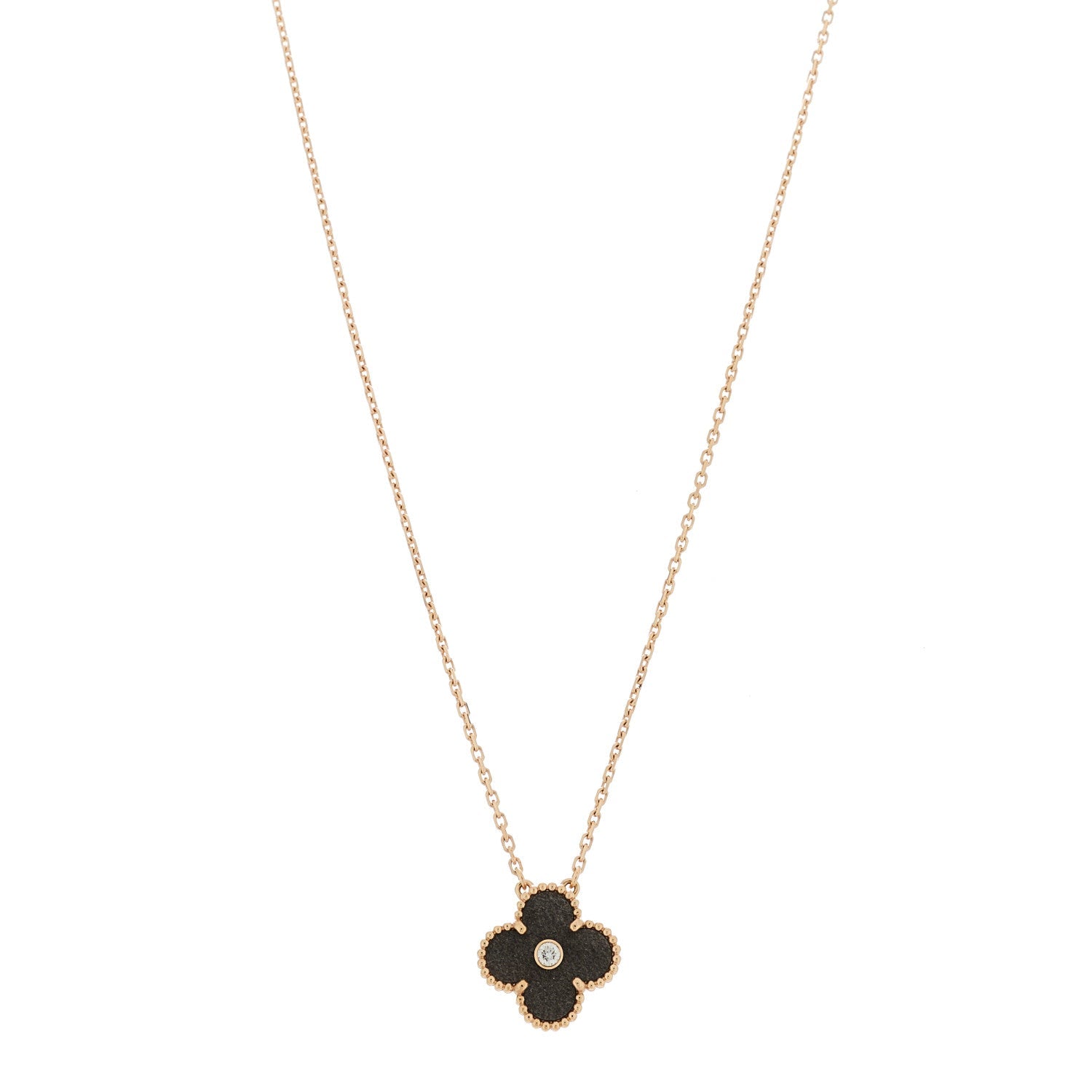 ヴァンクリーフ&アーペル ヴィンテージアルハンブラ ペンダントネックレス ダイヤモンド 18K ローズゴールド VAN CLEEF & ARPELS VINTAGE ALHAMBRA PENDANT NECKLACE DIAMOND 18K ROSE GOLD
