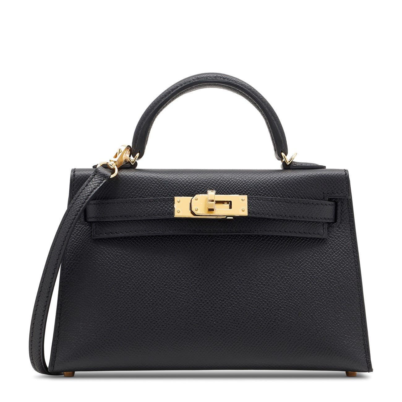 エルメス ミニケリー 20 外縫い Black エプソン ゴールド金具 HERMES MINI KELLY 20 SELLIER BLACK EPSOM GOLD HARDWARE
