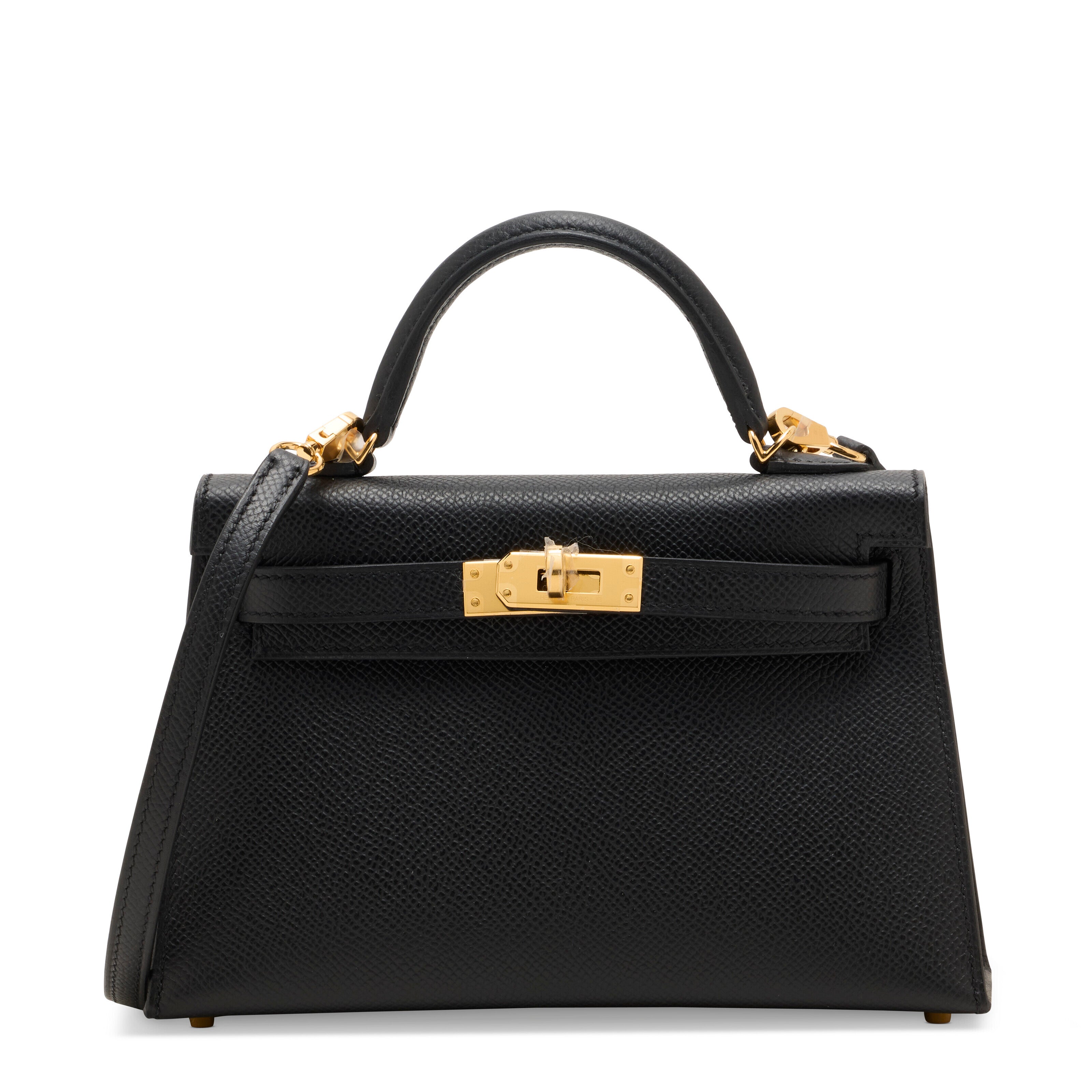 【HERMES】美品 エルメス ケリーポケット コンパクト ブラック 2020年 エルメス ミニケリー 20 外縫い Black エプソン ゴールド金具 HERMES