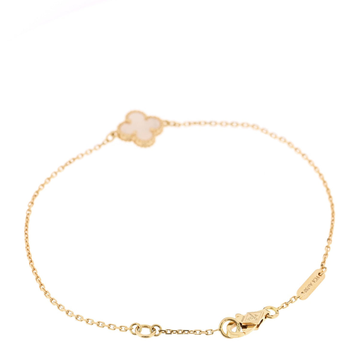 VAN CLEEF & ARPELS SWEET ALHAMBRA BRACELET MOTHER OF PEARL 18K YELLOW GOLD