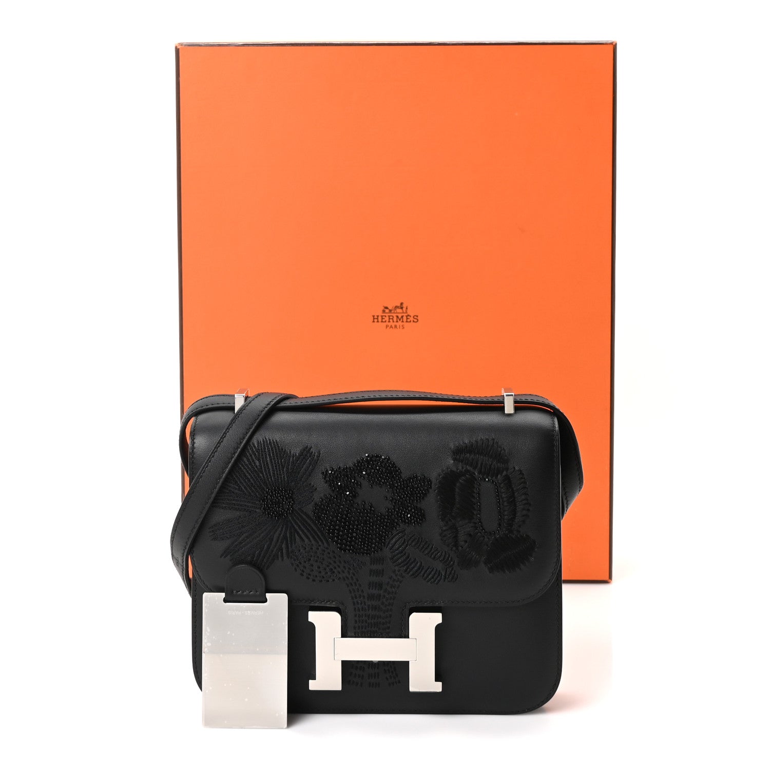 エルメス ミロワール ミニコンスタンス 18 Black スイフト シルバー金具 HERMES MINI CONSTANCE 18 BLACK SWIFT SILVER HARDWARE