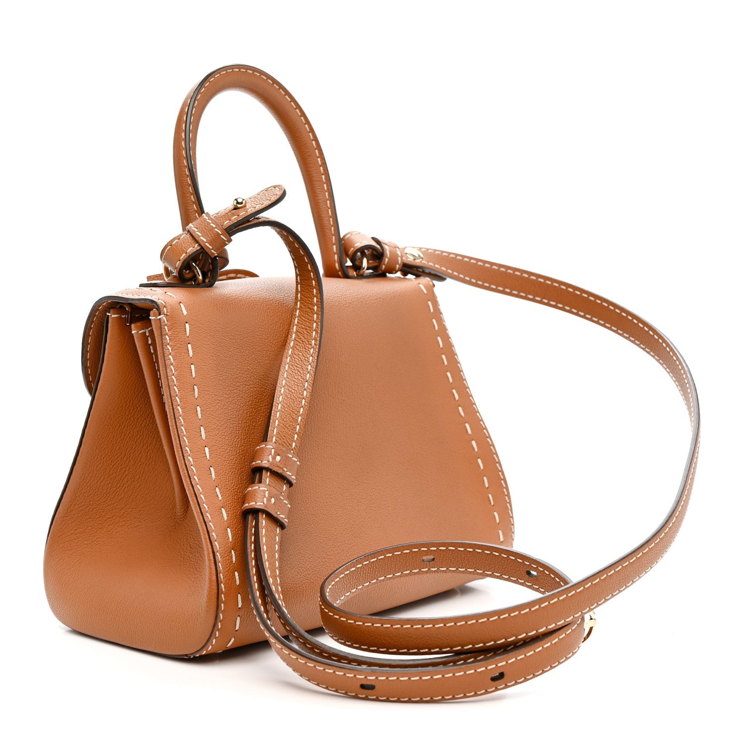 デルヴォー サーピケ ミニ サッチェル Vegetal グレインドロデオカーフスキン ゴールド金具 DELVAUX BRILLANT MINI SURPIQUE SATCHEL VEGETAL IVORY GRAINED RODEO CALFSKIN GOLD HARDWARE