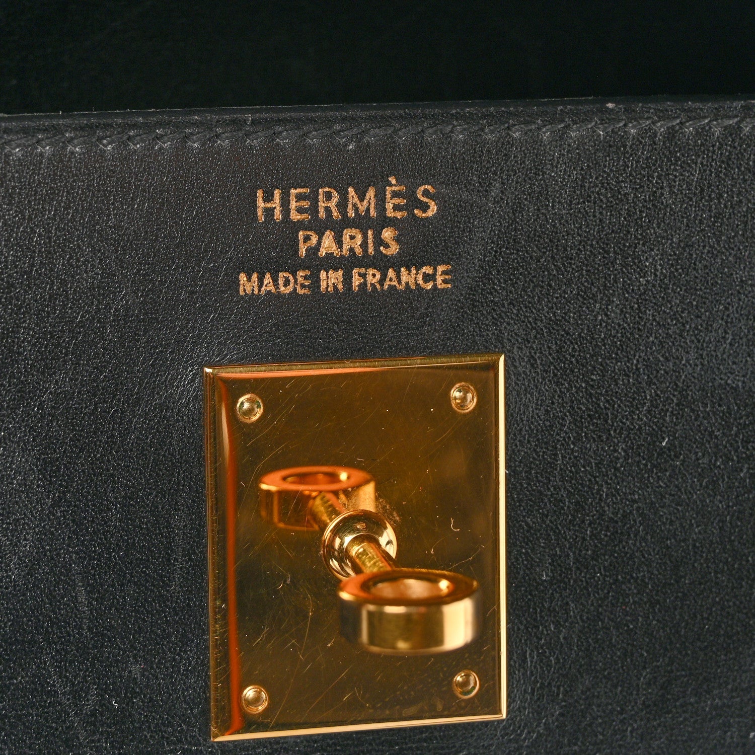 エルメス ケリー35 外縫い Black ボックス ゴールド金具 HERMES KELLY35 SELLIER BLACK BOX GOLD HARDWARE
