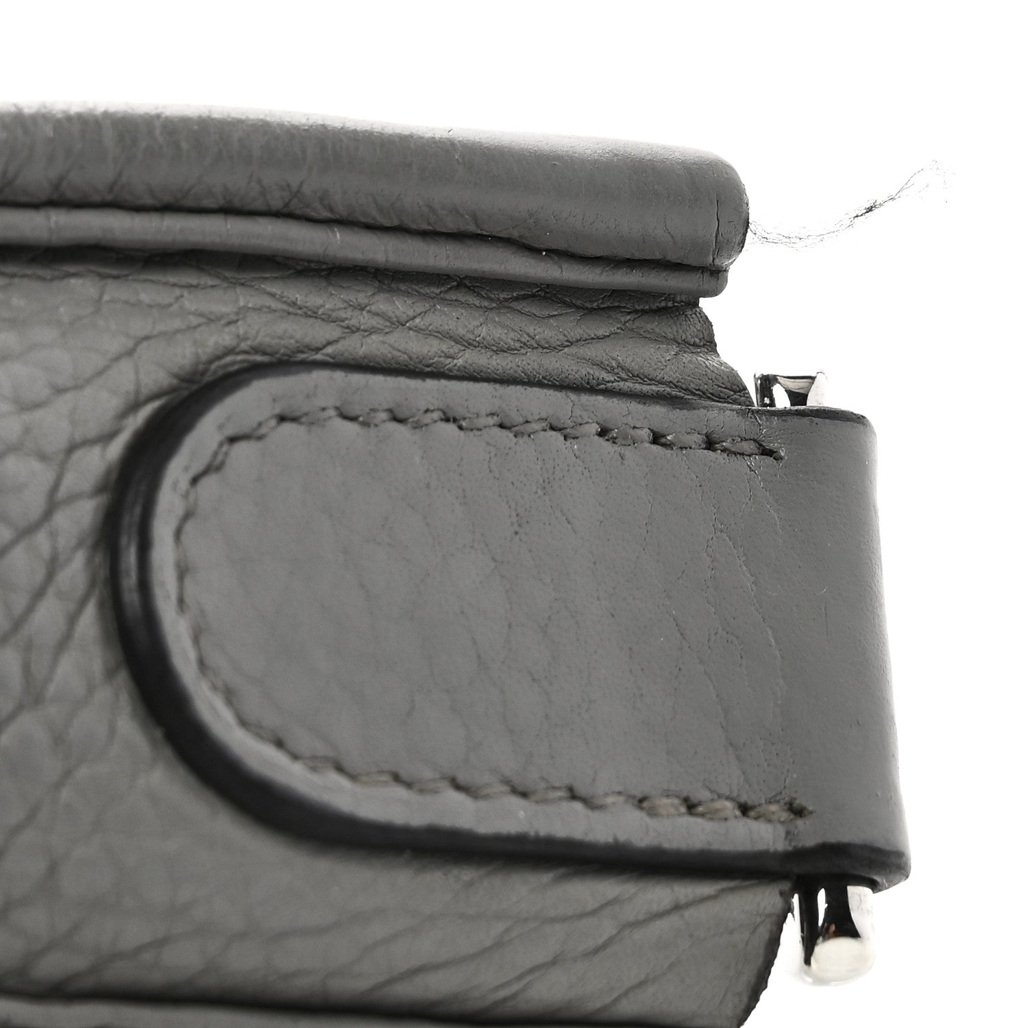HERMES EVELYNE PM GRIS MOUETTE TAURILLON CLEMENCE SILVER HARDWARE