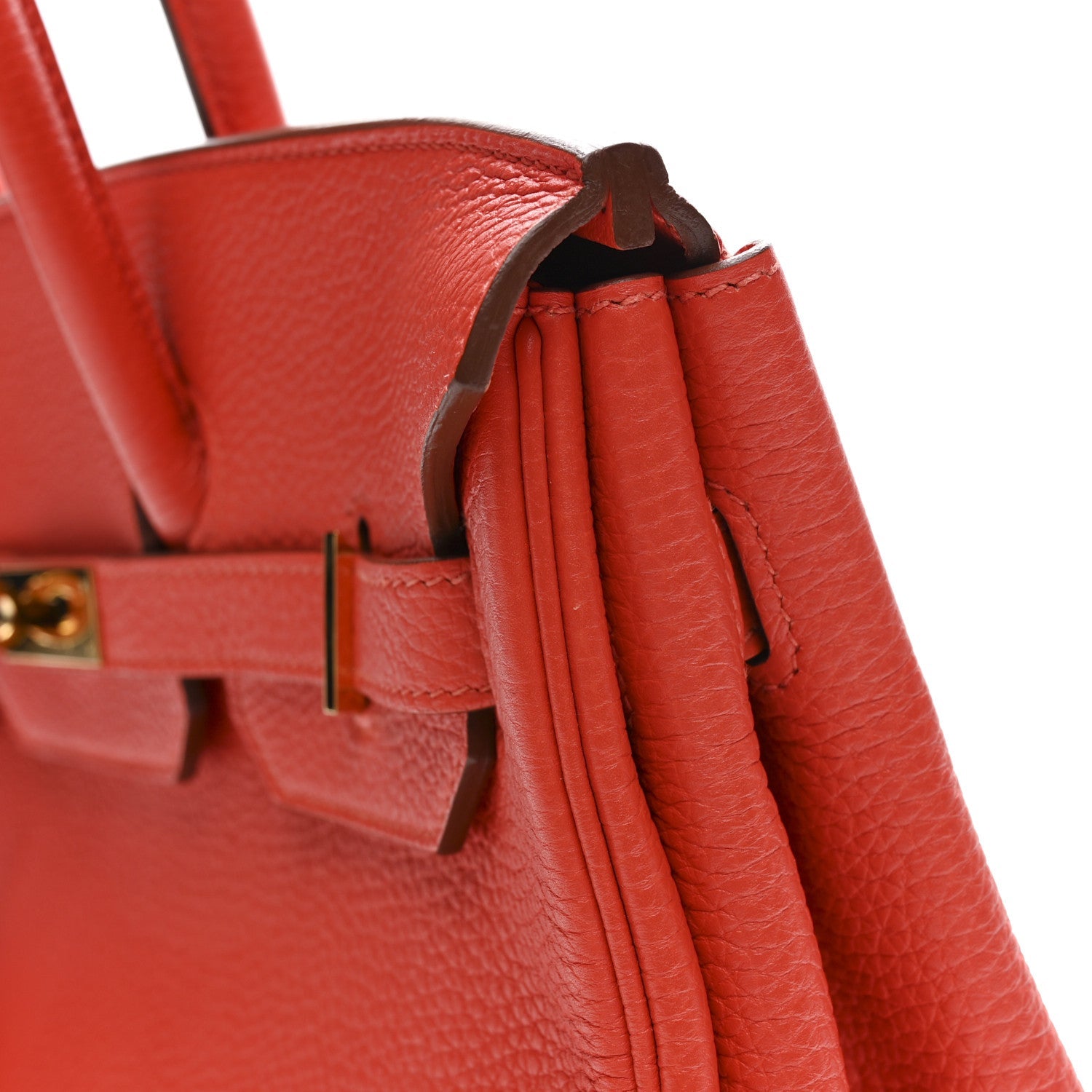 HERMES BIRKIN 35 CAPUCINE TOGO GOLD HARDWARE