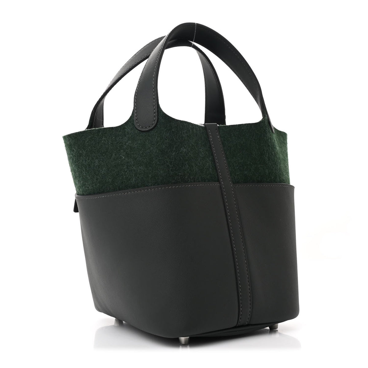 Hermes Picotin Lock PM 18 Go Team Vert Anglais Vert Fonce Felt Swift Silver Hardware