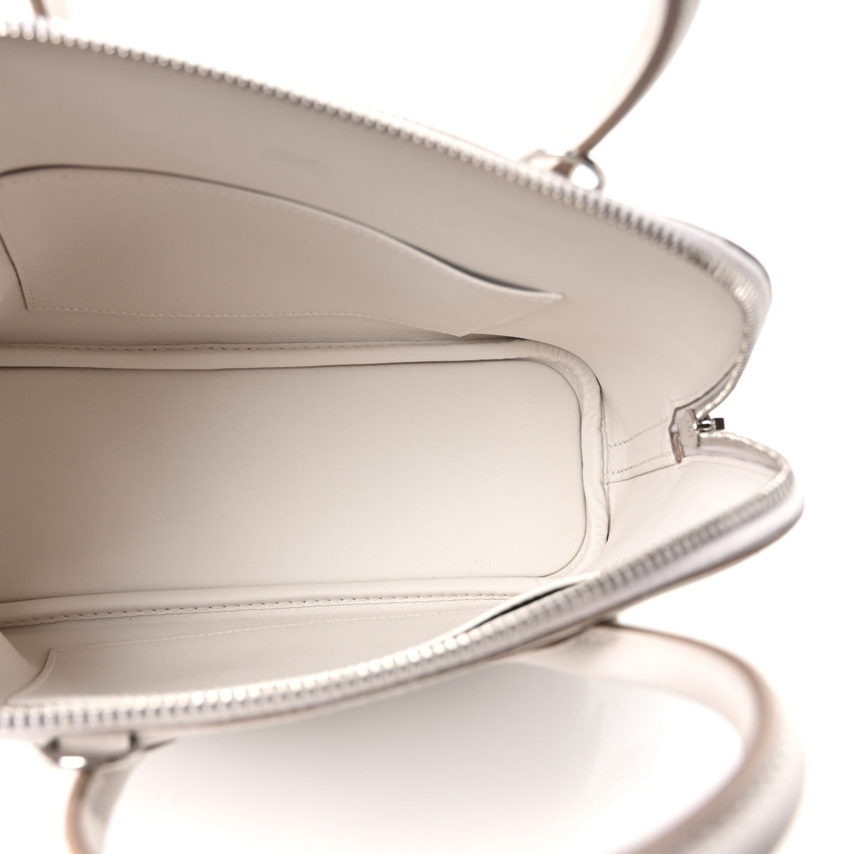 Hermès Bolide 1923 25 Craie Epsom Silver Hardware