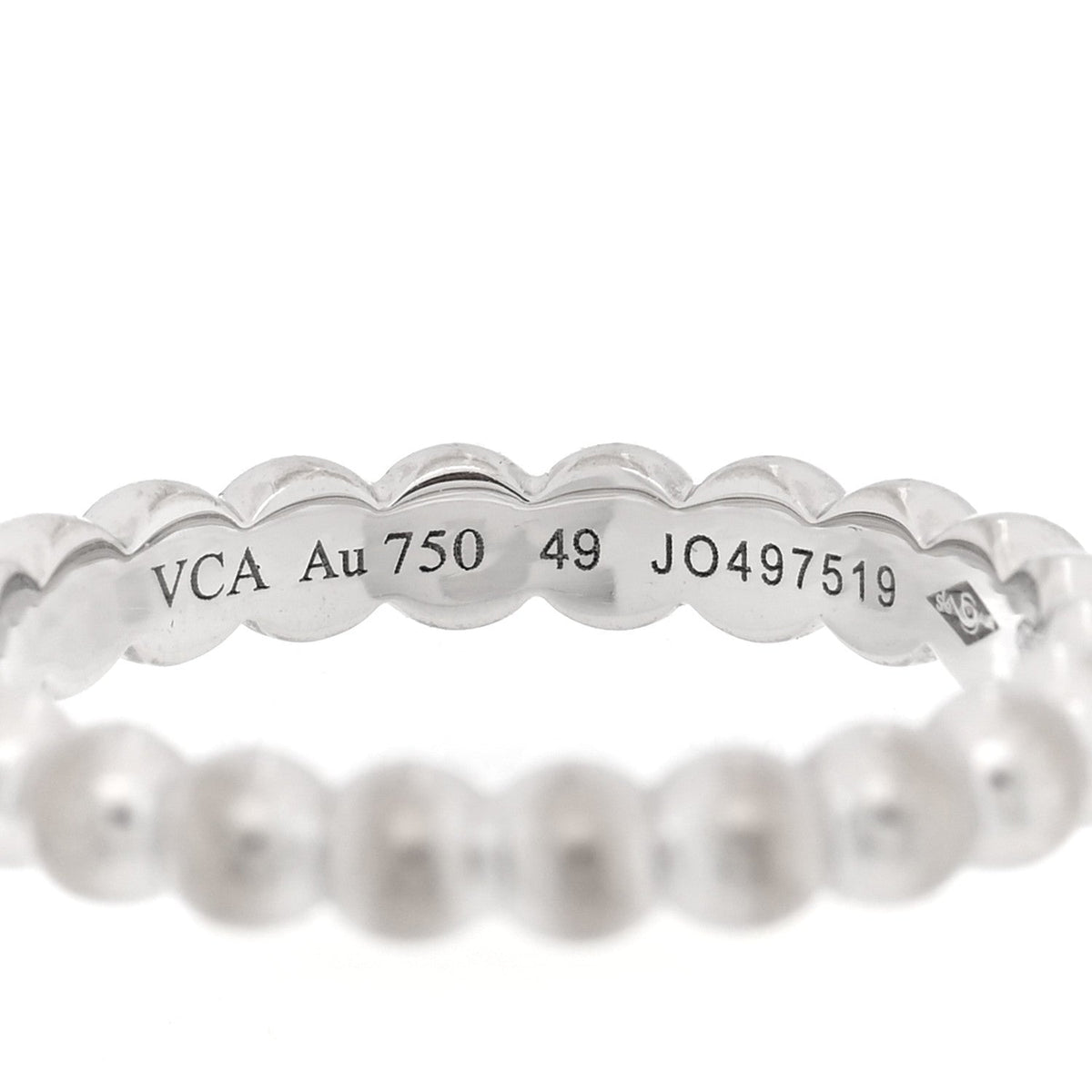 Van Cleef & Arpels Medium Perlée Ring 18K White Gold
