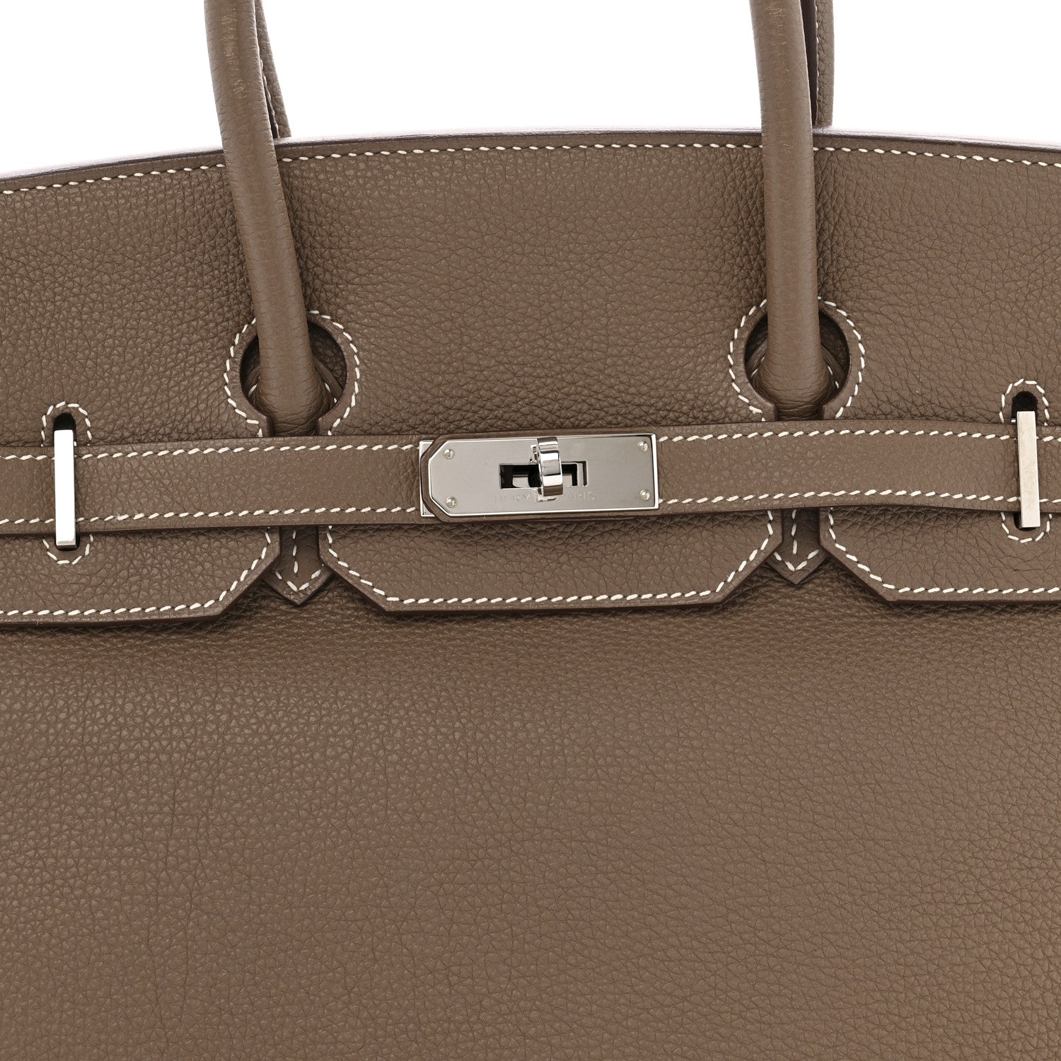HERMES BIRKIN 35 ETOUPE TOGO SILVER HARDWARE
