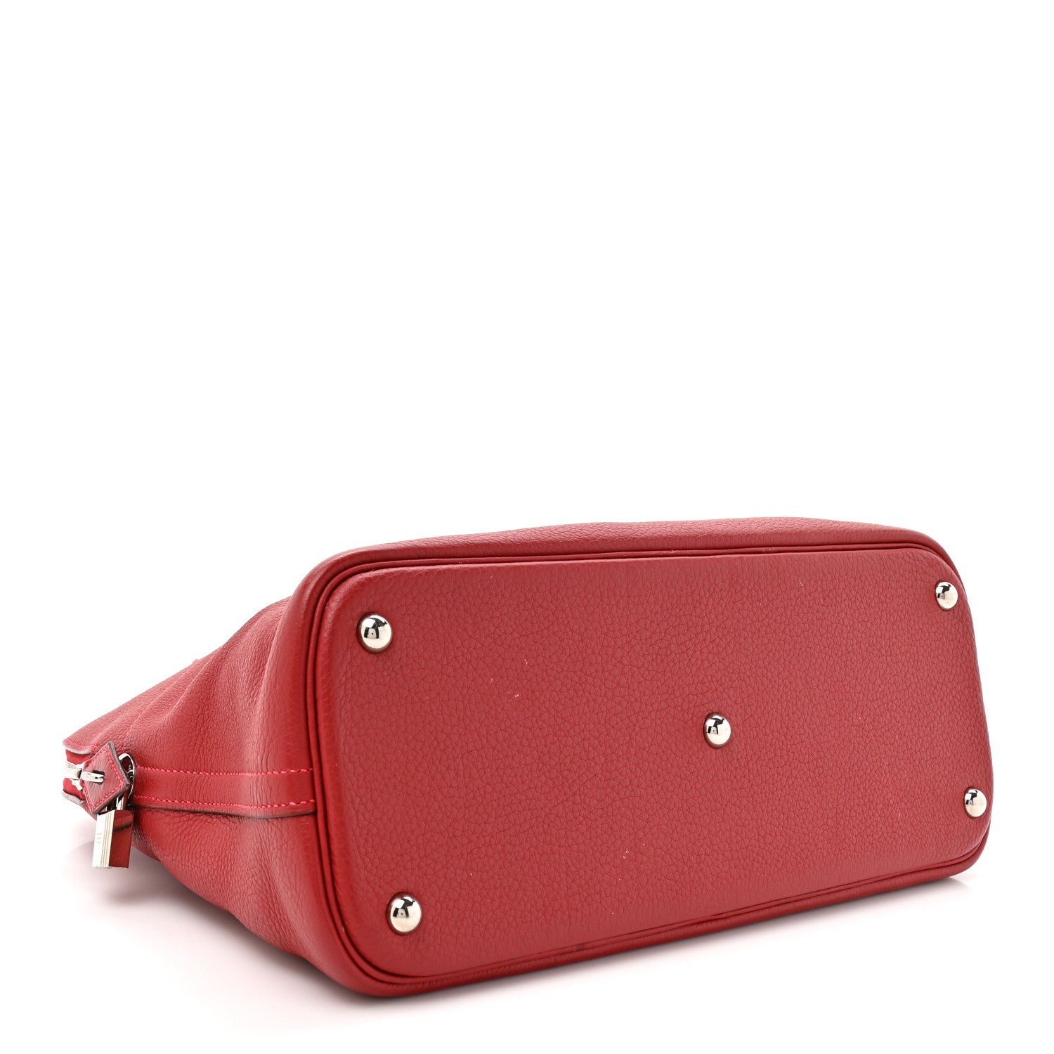 HERMES BOLIDE 31 ROUGE GARANCE TAURILLON CLEMENCE SILVER HARDWARE