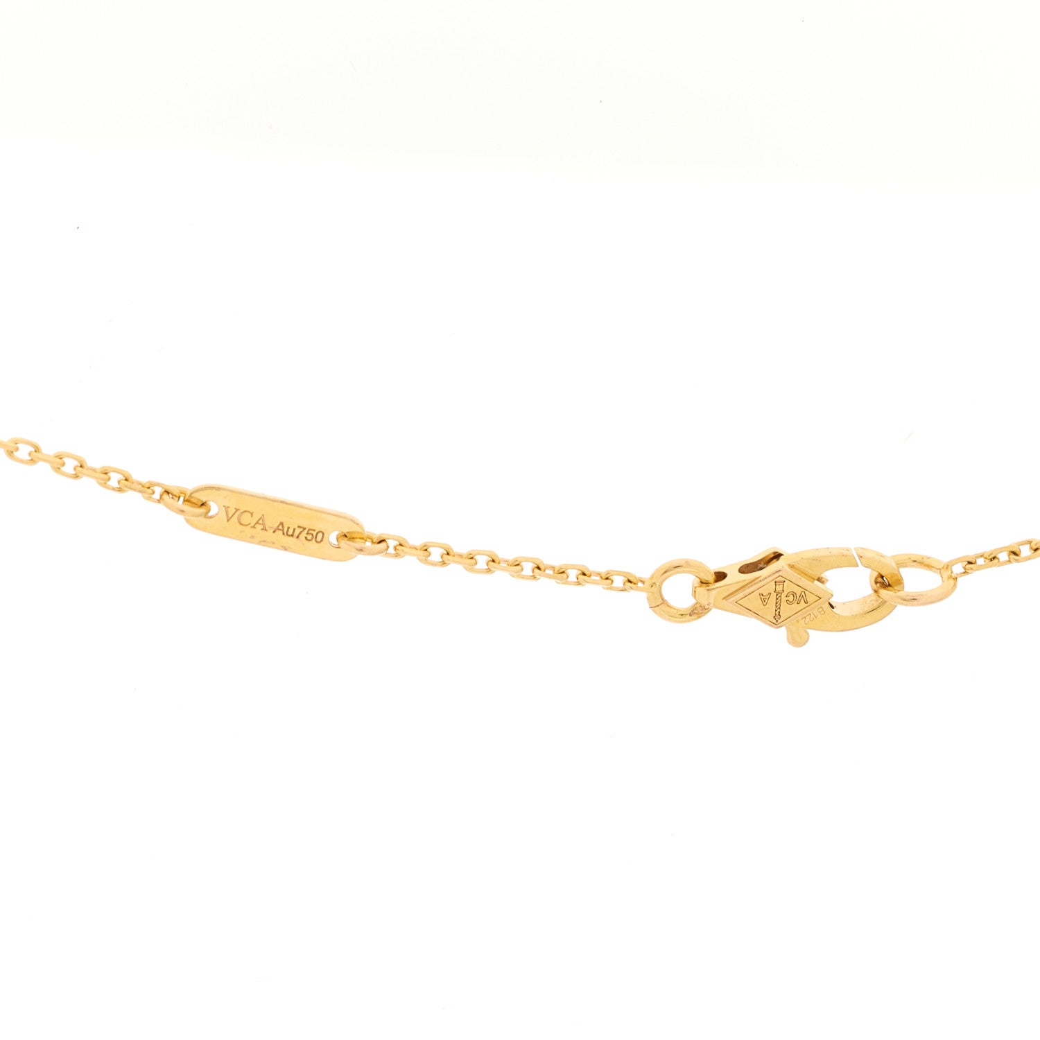 Van Cleef & Arpels 18K Rose Gold Carnelian Sweet Alhambra Pendant Necklace