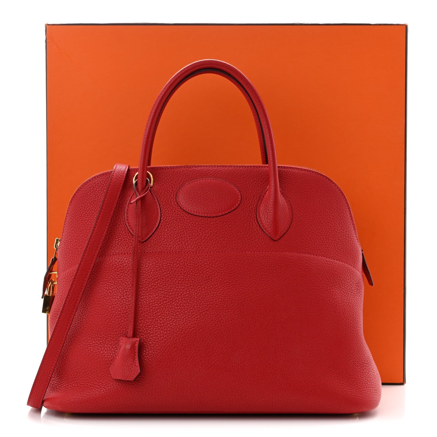 エルメス ボリード 35 Rouge Piment トリヨンクレマンス ローズゴールド金具 HERMES BOLIDE 35 ROUGE PIMENT TAURILLON CLEMENCE ROSE GOLD HARDWARE