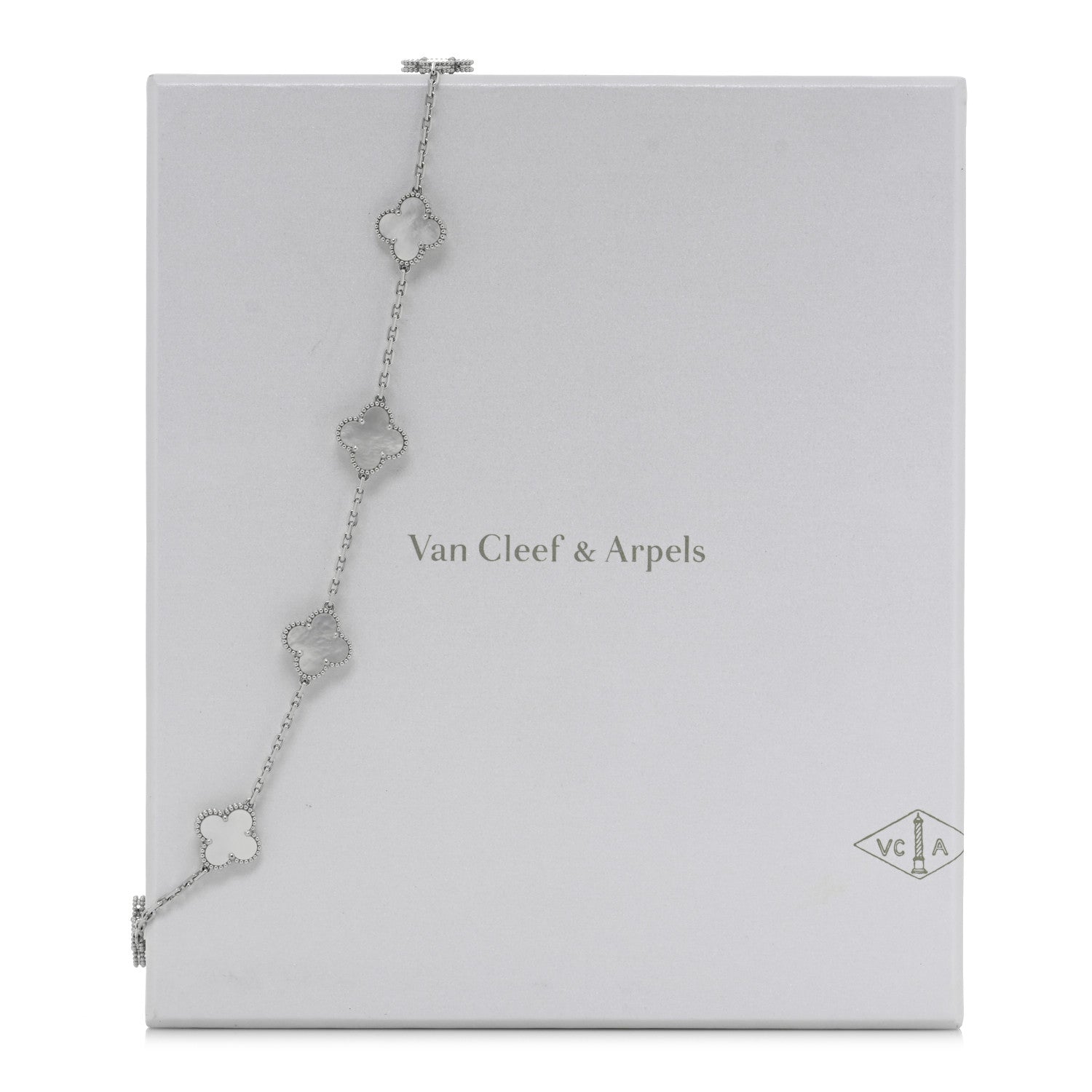 ヴァンクリーフ&アーペル ヴィンテージアルハンブラ 10モチーフ ネックレス マザーオブパール 18K ホワイトゴールド VAN CLEEF & ARPELS VINTAGE ALHAMBRA 10 MOTIFS NECKLACE MOTHER OF PEARL 18K WHITE GOLD