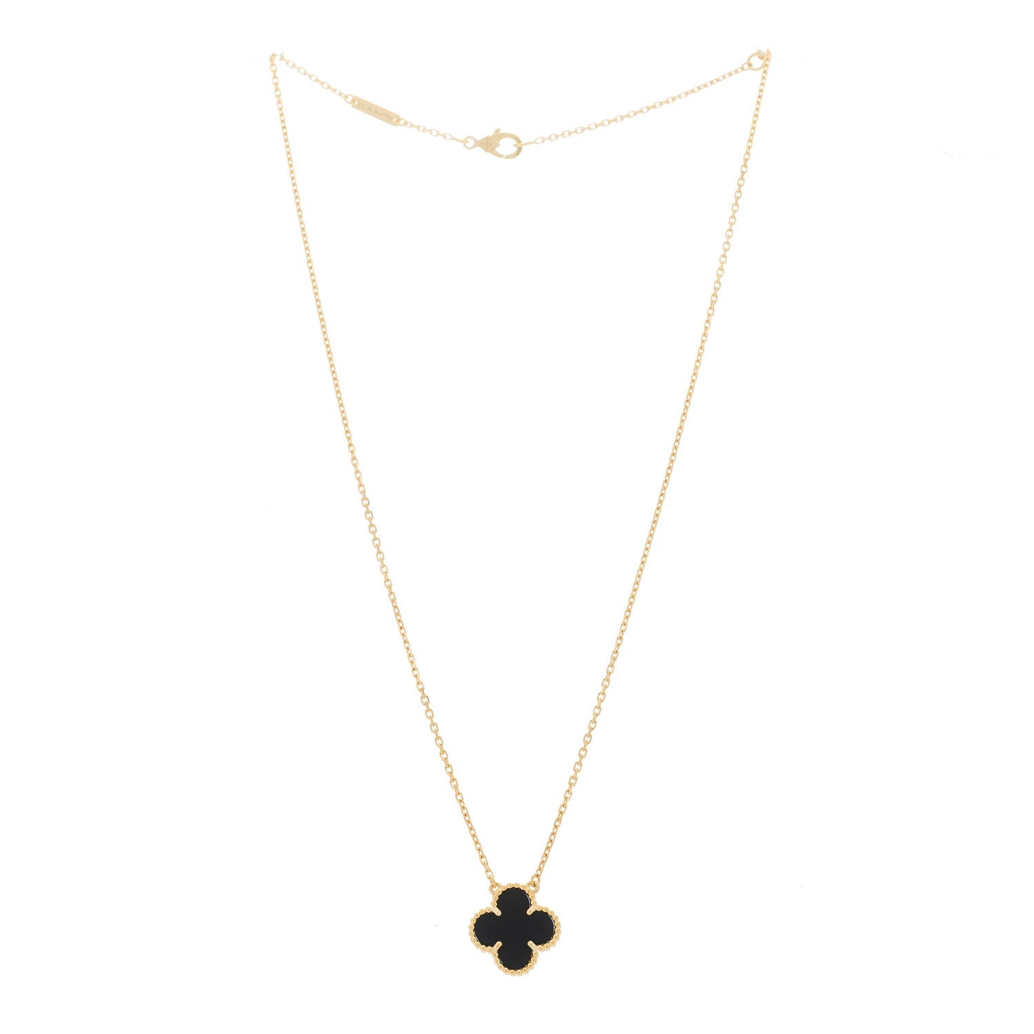 ヴァンクリーフ&アーペル ヴィンテージアルハンブラ ペンダントネックレス ブラックオニキス 18K イエローゴールド VAN CLEEF & ARPELS VINTAGE ALHAMBRA PENDANT NECKLACE BLACK ONYX 18K YELLOW GOLD