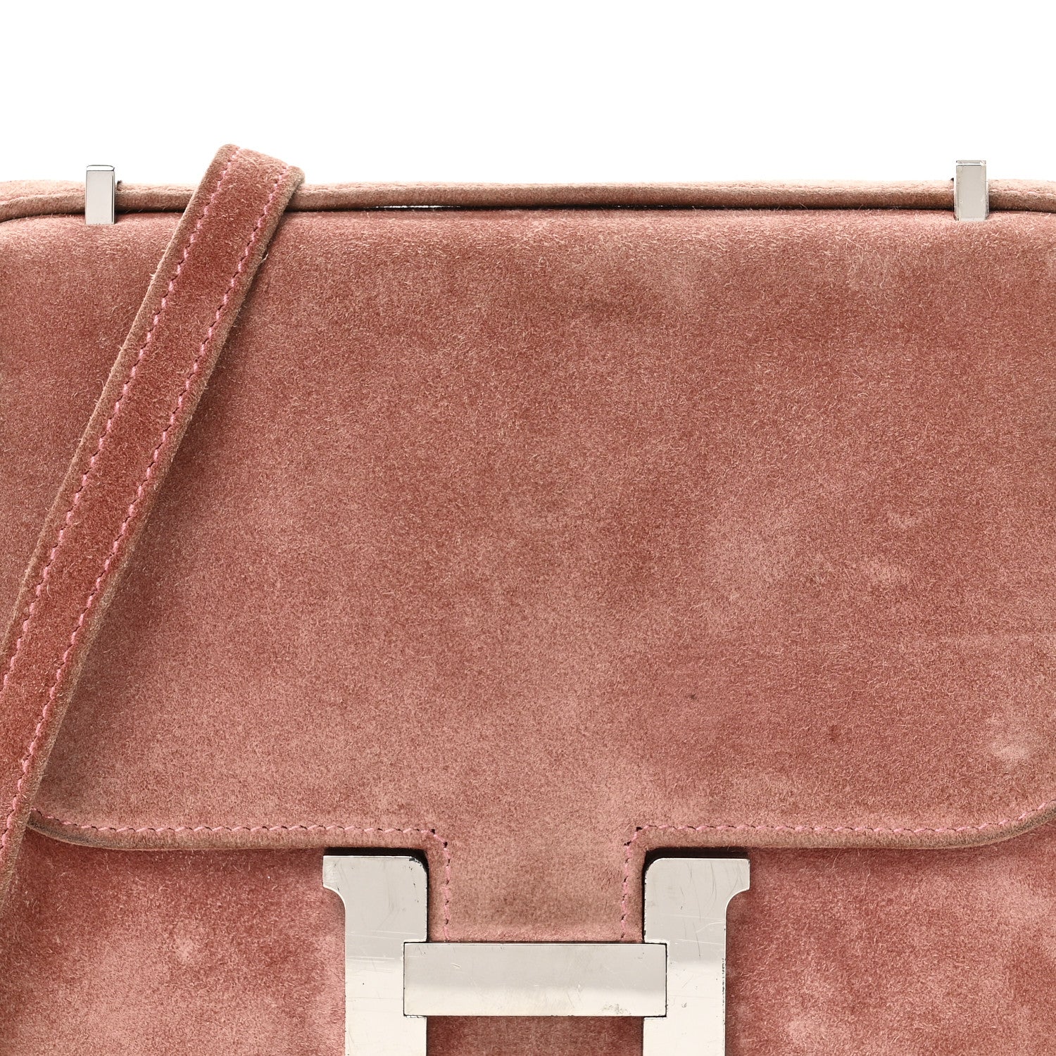HERMES CONSTANCE 18 ROSE INDIENNE DOBLIS SILVER WARDWARE