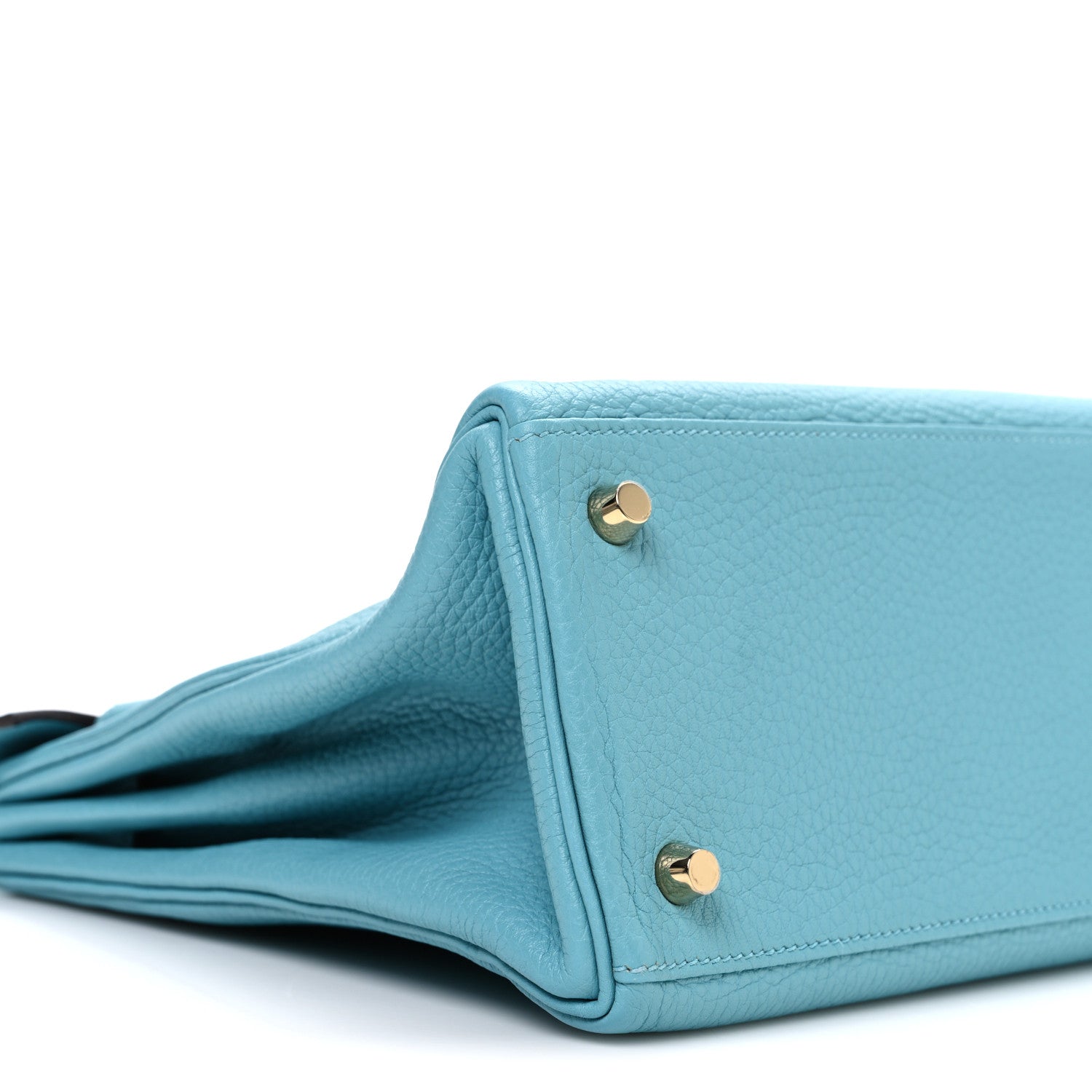 HERMES KELLY 28 RETOURNE BLEU ATOLL TOGO GOLD HARDWARE