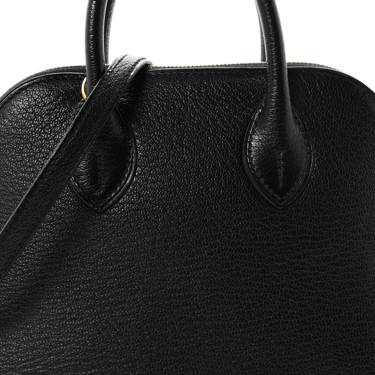 Hermès Mini Bolide 1923 Black Chèvre Mysore Gold Hardware