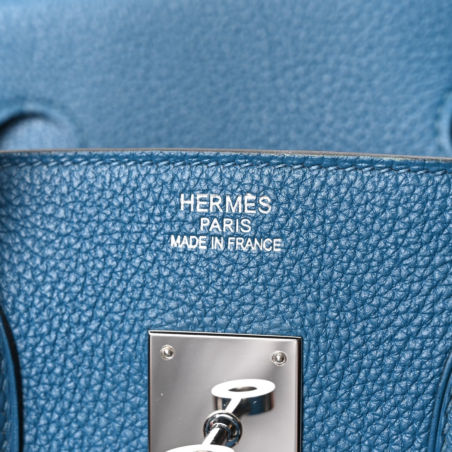 HERMES BIRKIN 35 BLEU IZMIR TOGO SILVER HARDWARE