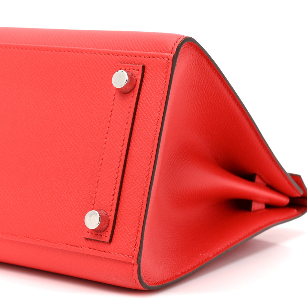 エルメス バーキン 25 外縫い Rouge De Coeur エプソン シルバー金具 HERMES BIRKIN 25 SELLIER ROUGE DE COEUR EPSOM SILVER HARDWARE