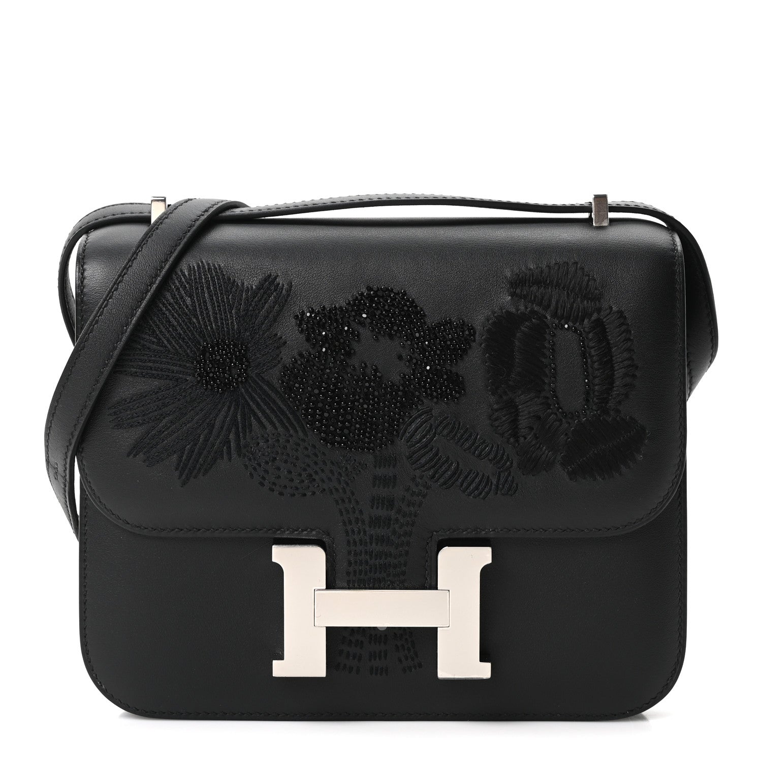 エルメス ミロワール ミニコンスタンス 18 Black スイフト シルバー金具 HERMES MINI CONSTANCE 18 BLACK SWIFT SILVER HARDWARE