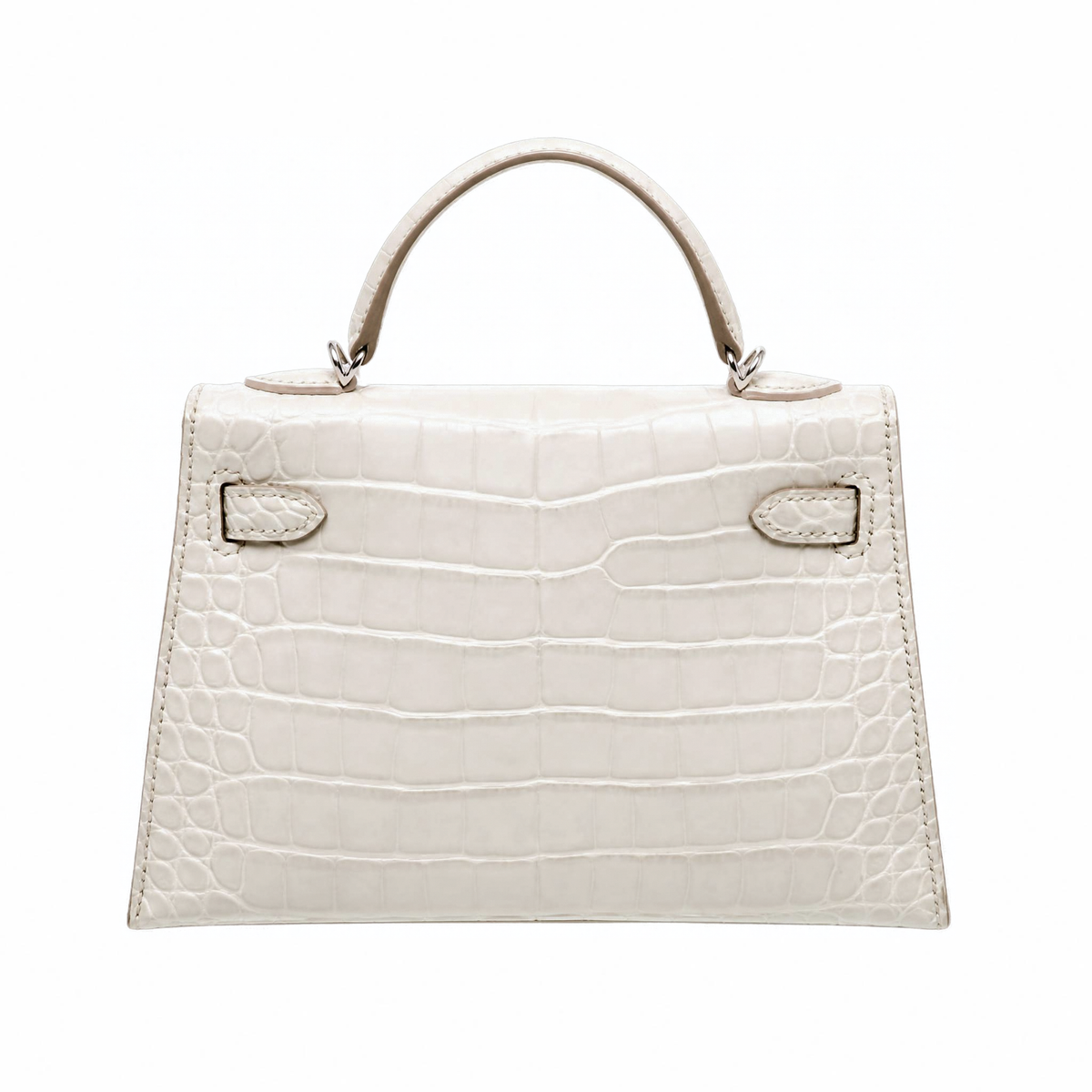 エルメス ミニケリー マットアリゲーター ケリーミニ2 ミニドゥ 外縫い ベトン シルバー金具 HERMES KELLY MINI 2 MATTE ALLIGATOR SELLIER 20 BETON SILVER HARDWARE
