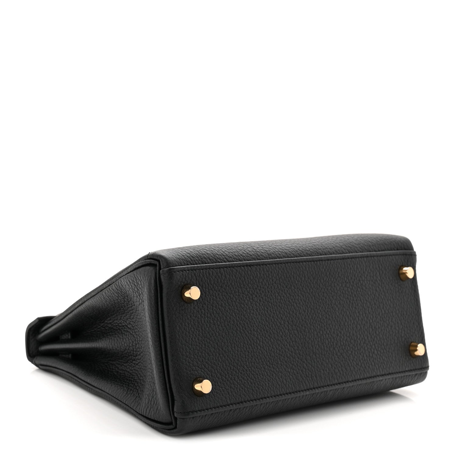 HERMES KELLY 25 RETOURNE BLACK TOGO GOLD HARDWARE