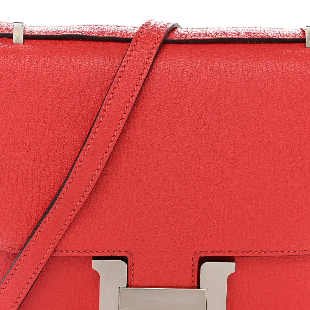 Hermes Mini Constance 18 Verso Rose Texas Rose Jaipur Chevre Mysore Silver Hardware