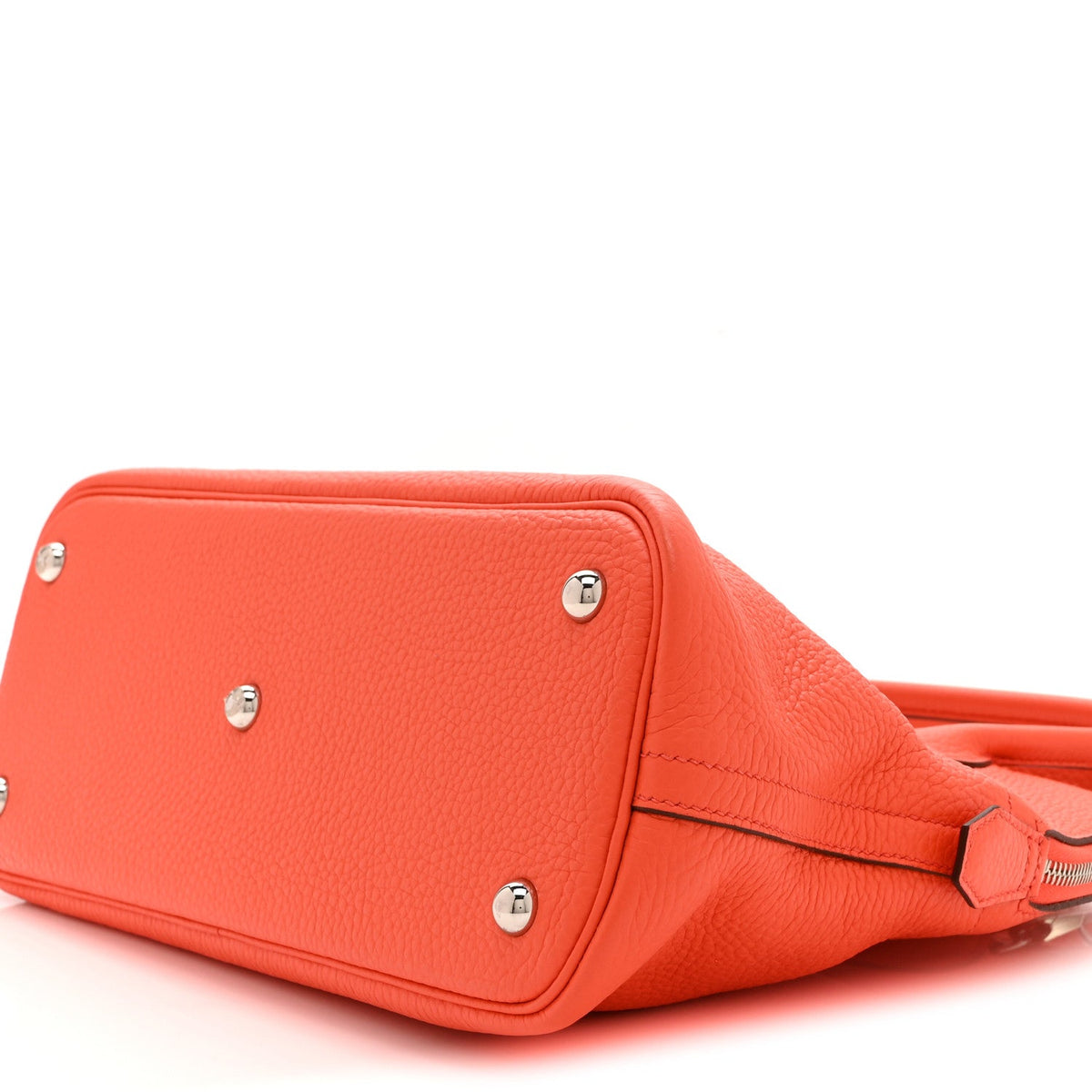 Hermès Bolide 31 Orange Poppy Taurillon Clemence Silver Hardware