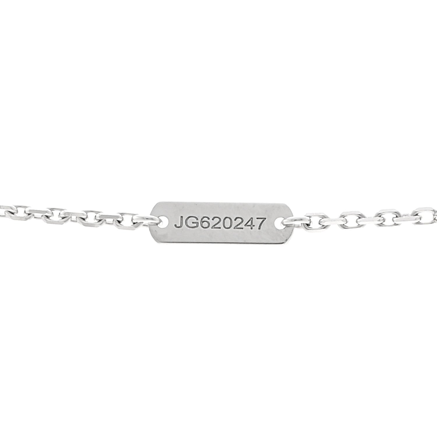 ヴァンクリーフ&アーペル ヴィンテージアルハンブラ ペンダントネックレス ギョーシェ 18K ホワイトゴールド VAN CLEEF & ARPELS VINTAGE ALHAMBRA PENDANT NECKLACE GUILLOCHÉ 18K WHITE GOLD