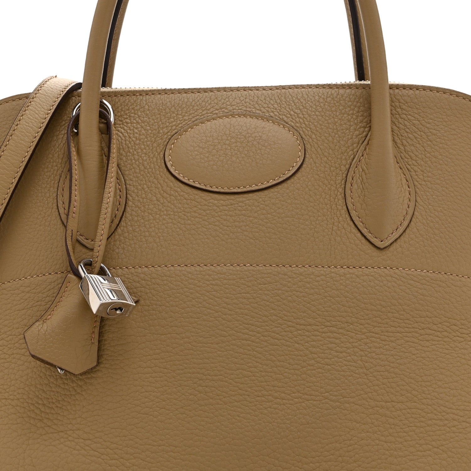 HERMES BOLIDE 35 BISCUIT TAURILLON CLEMENCE SILVER HARDWARE